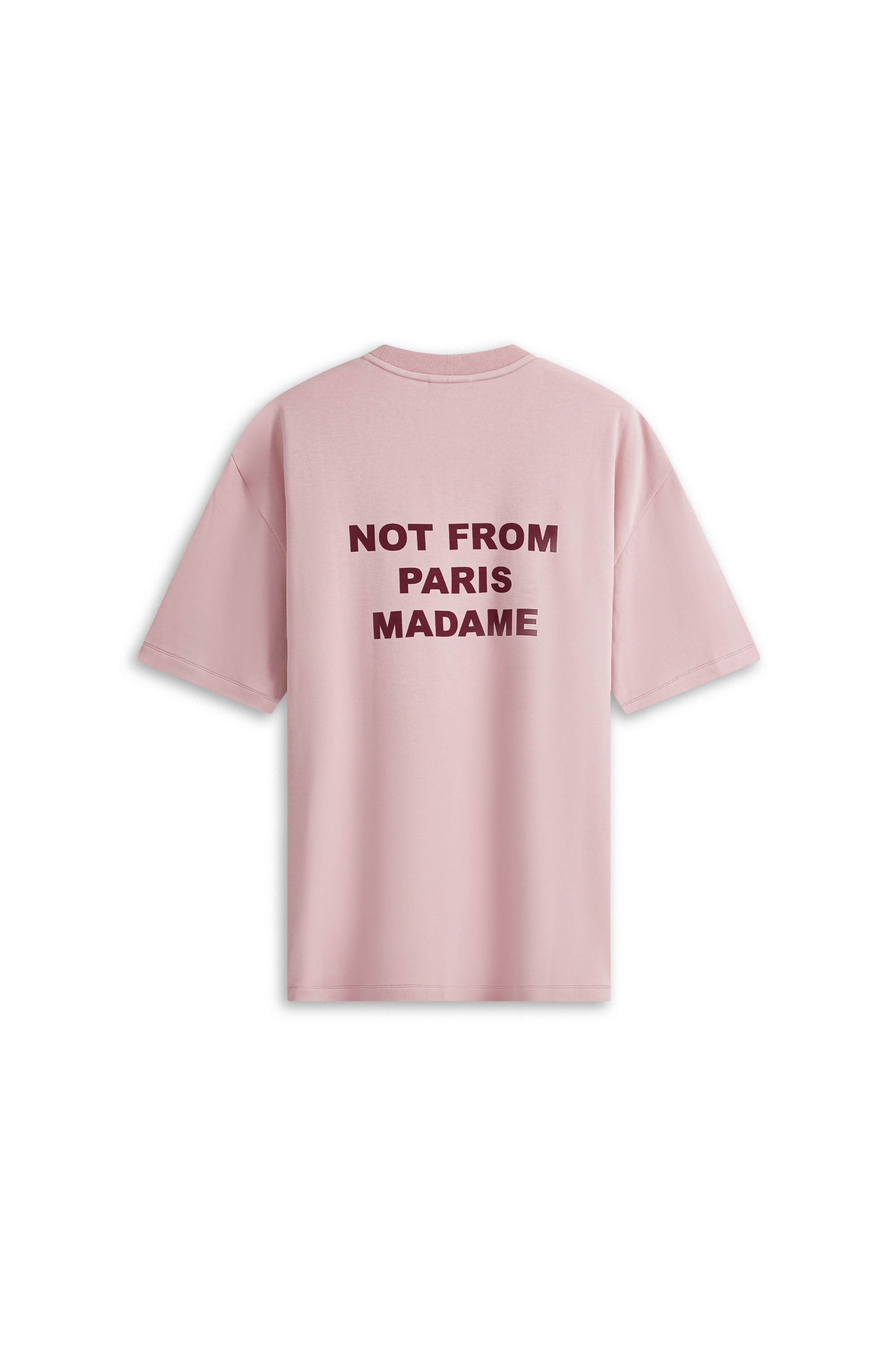 Drôle De Monsieur Le T-Shirt Slogan T-Shirt Rosa Baumwolle