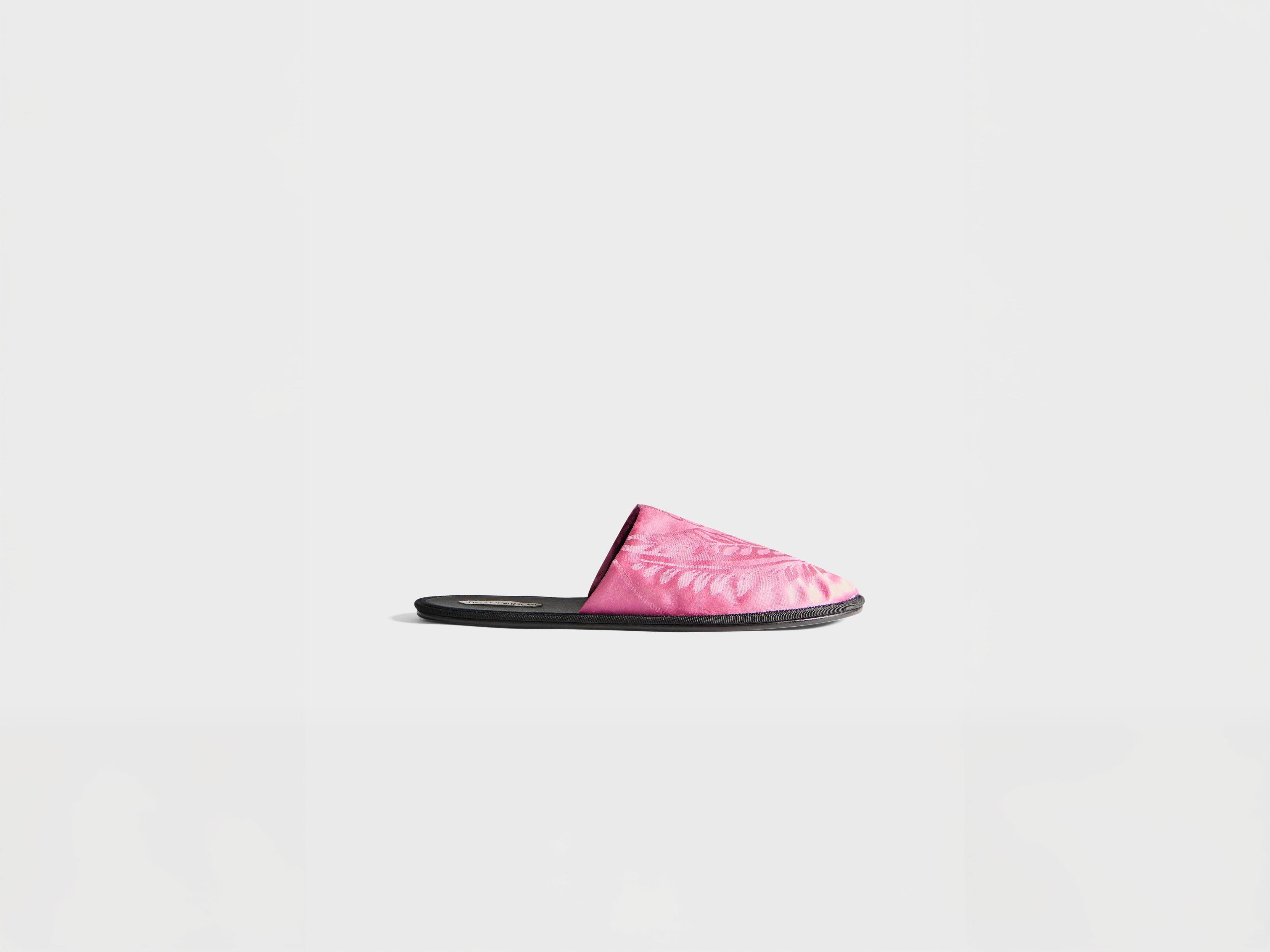J.W.Anderson Shoes Close Toe Slides Camellia Rosa Seide
