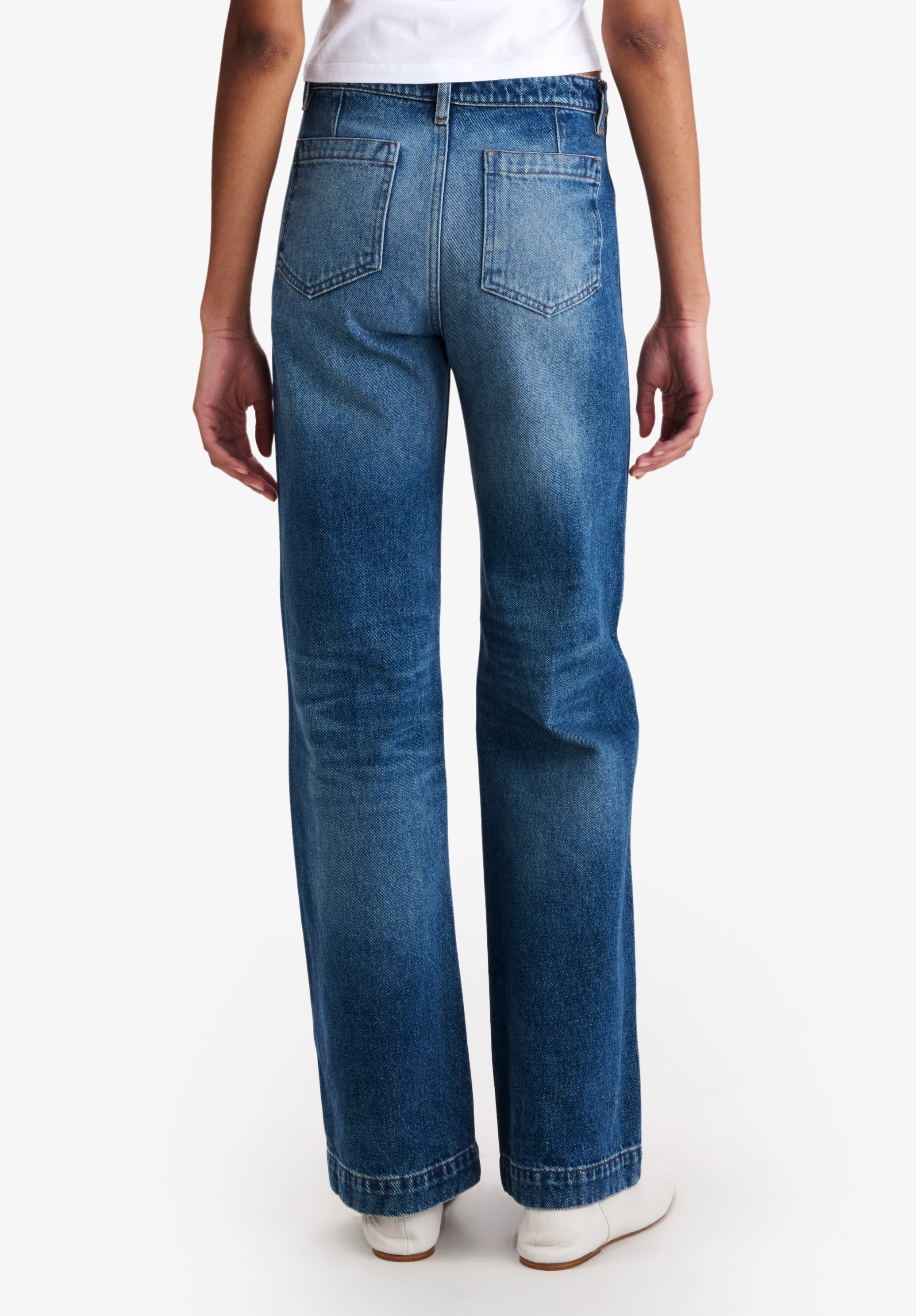 A.P.C. Victoria Jeans Denim gerader Schnitt blau