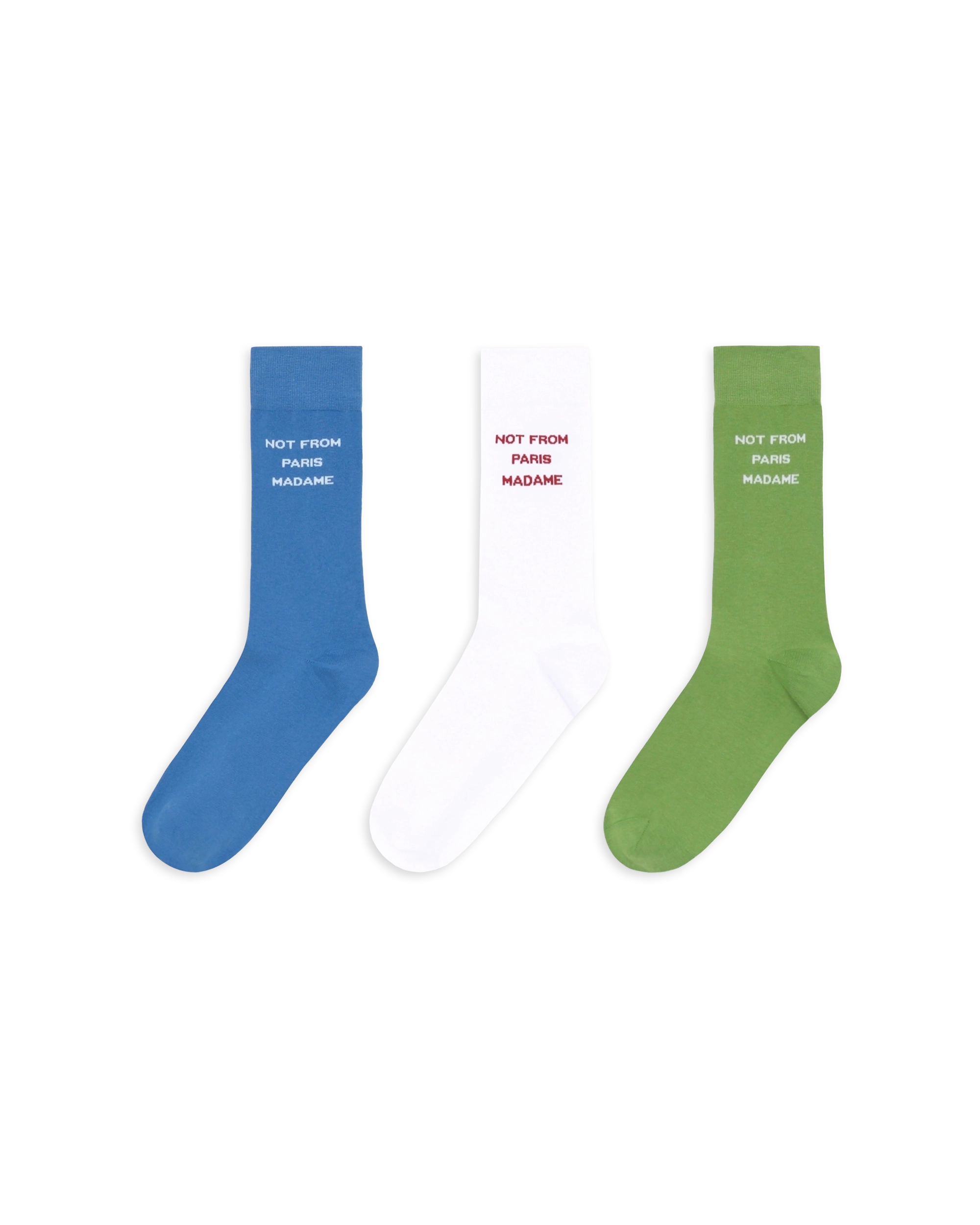 Drôle De Monsieur Pack de Chaussettes Slogan Socken 3er-Pack Baumwolle