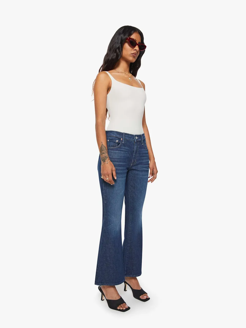 MOTHER Lil Weekender Petite Jeans Kicks And Riffs Blau