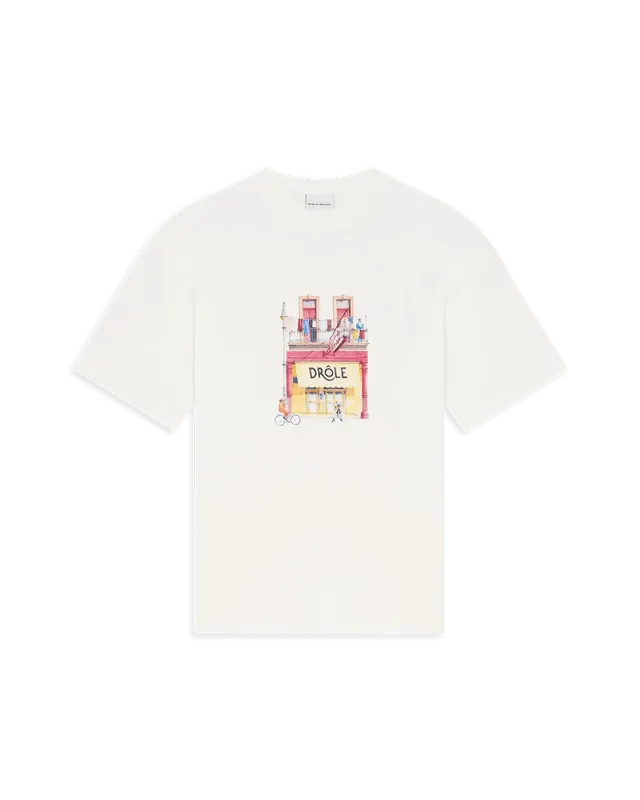 Drôle De Monsieur T-Shirt Drôle Café T-Shirt Off White