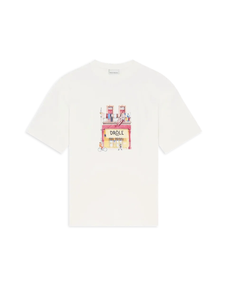 Drôle De Monsieur T-Shirt Drôle Café T-Shirt Off White