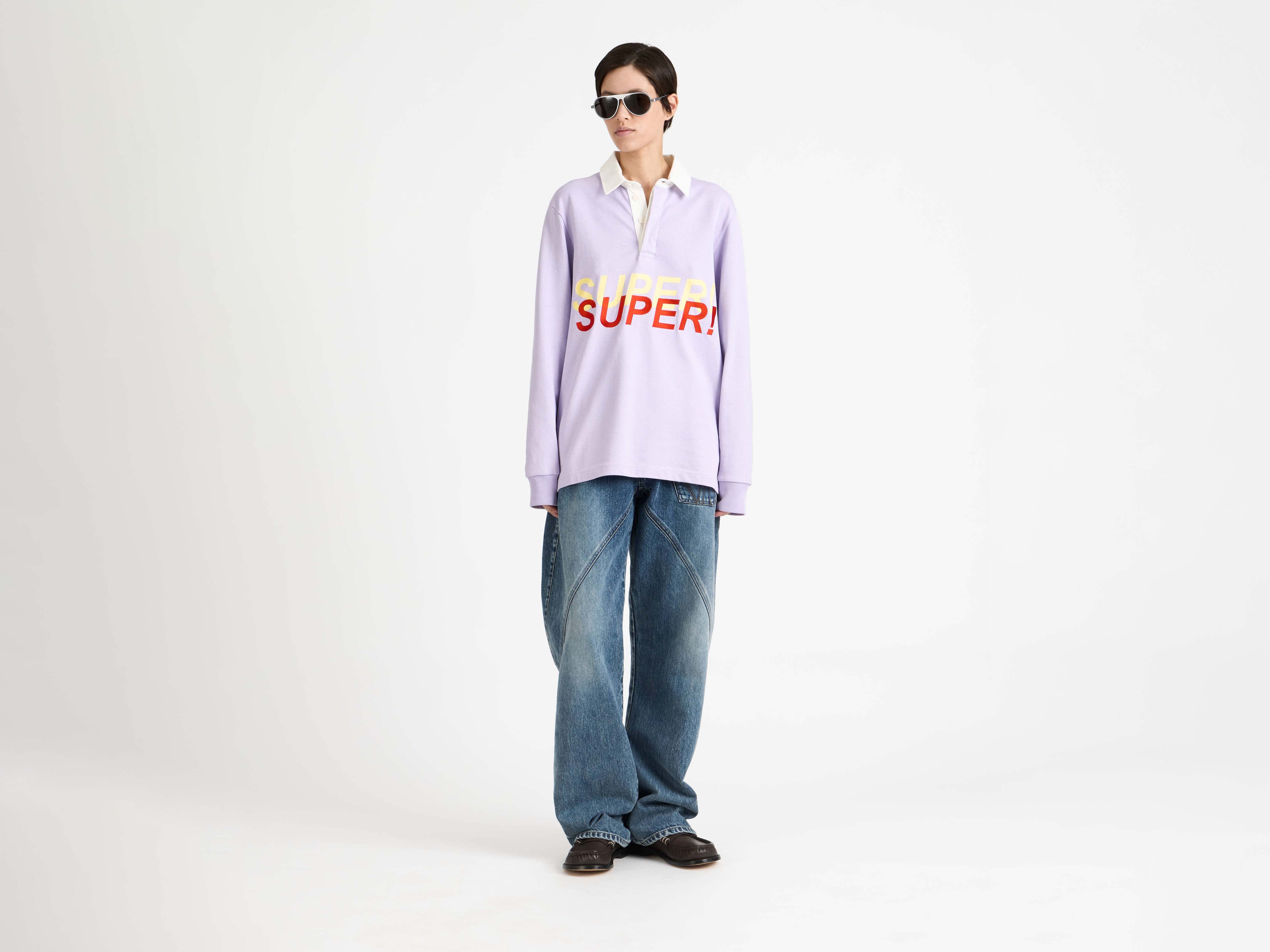 J.W.Anderson T-Shirts Super Super Rugby Polo Top Damen Lila