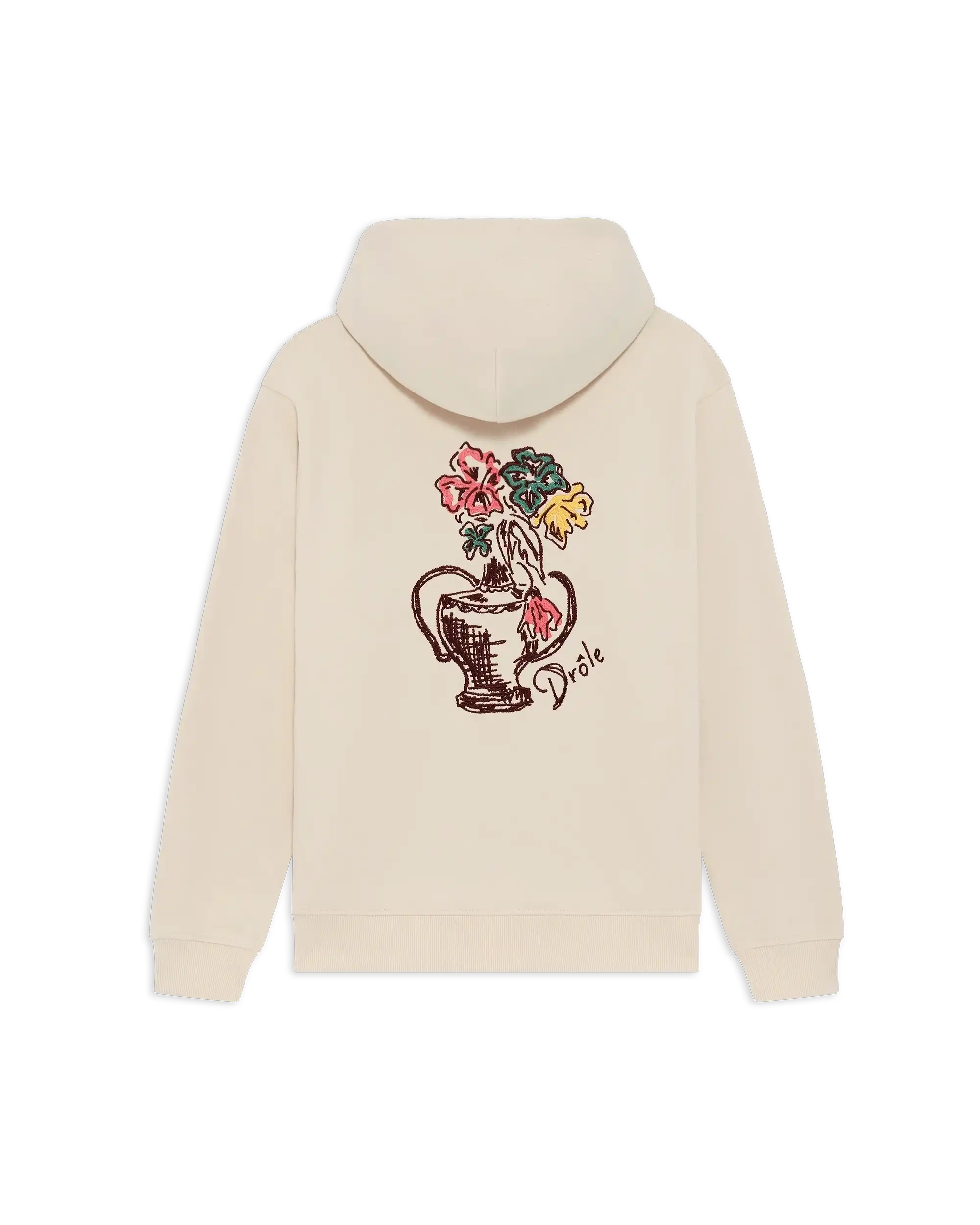 Drôle De Monsieur Hoodie Vase Havana Beige Baumwolle
