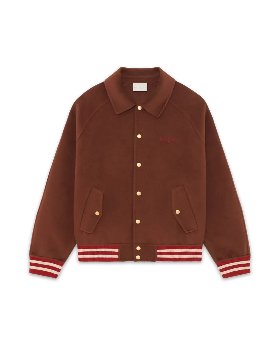 Drôle De Monsieur Bomber Drôle Bomberjacke Wolle Braun