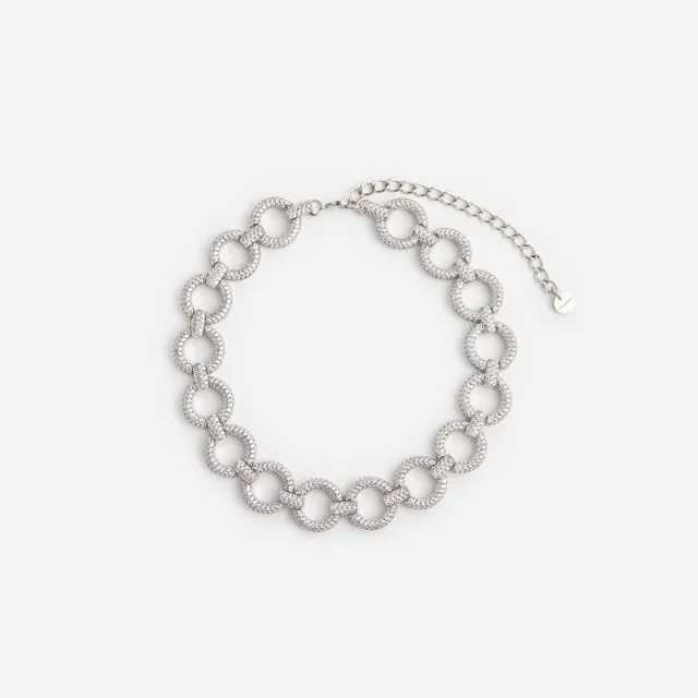 Self Portrait Crystal Link Choker Halskette Silber One Size