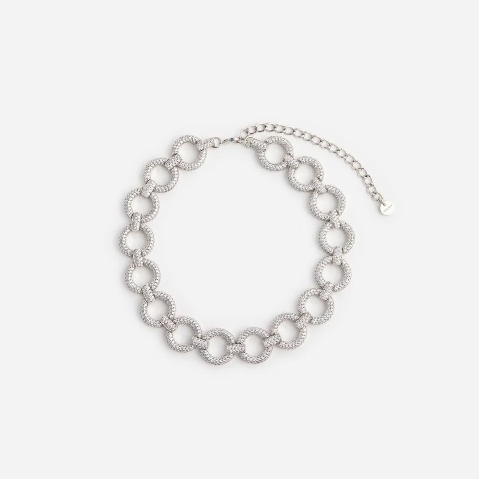 Self Portrait Crystal Link Choker Halskette Silber One Size
