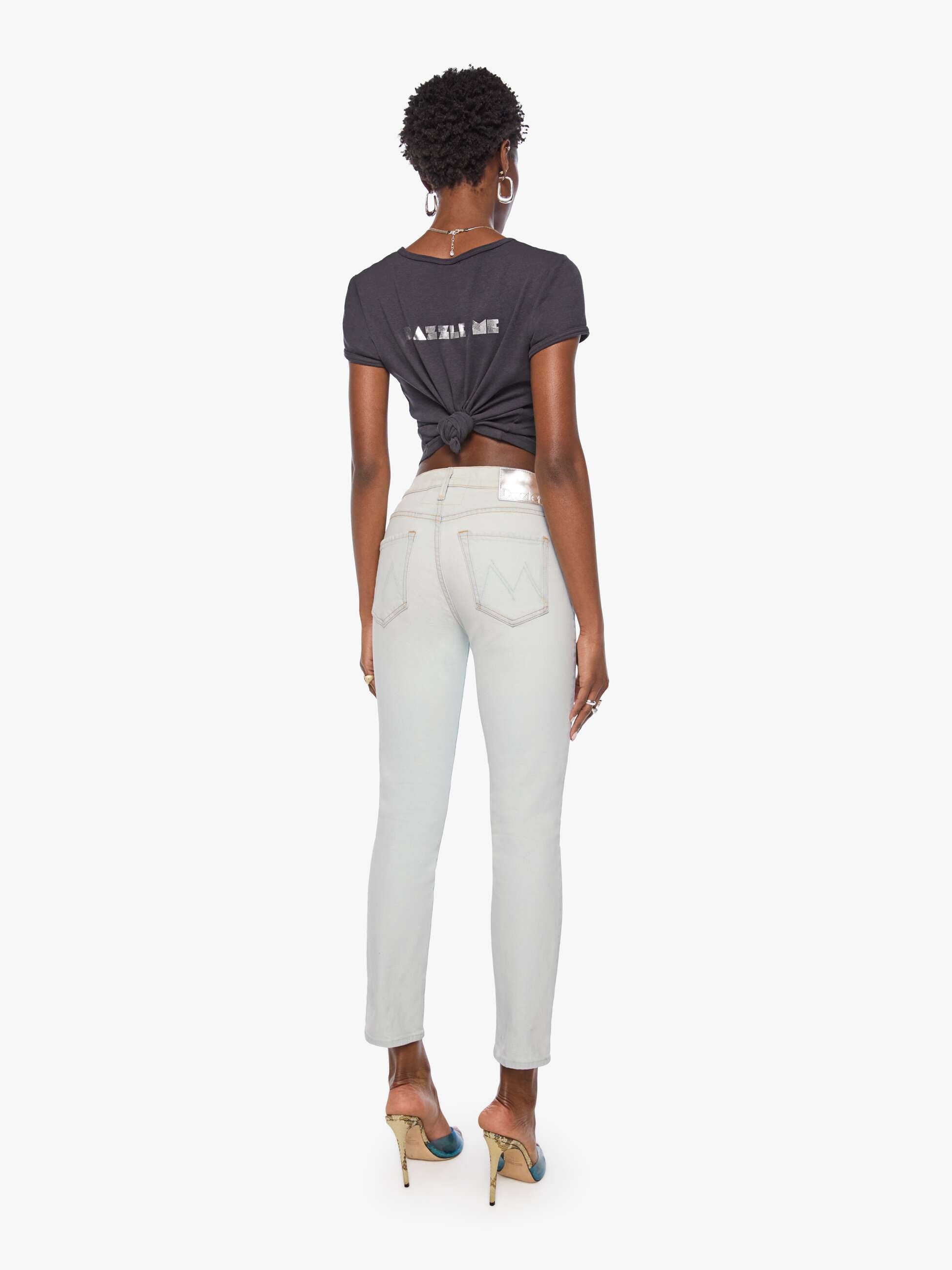 Mother Denim Mid Rise Dazzler Ankle Jeans Hairspray
