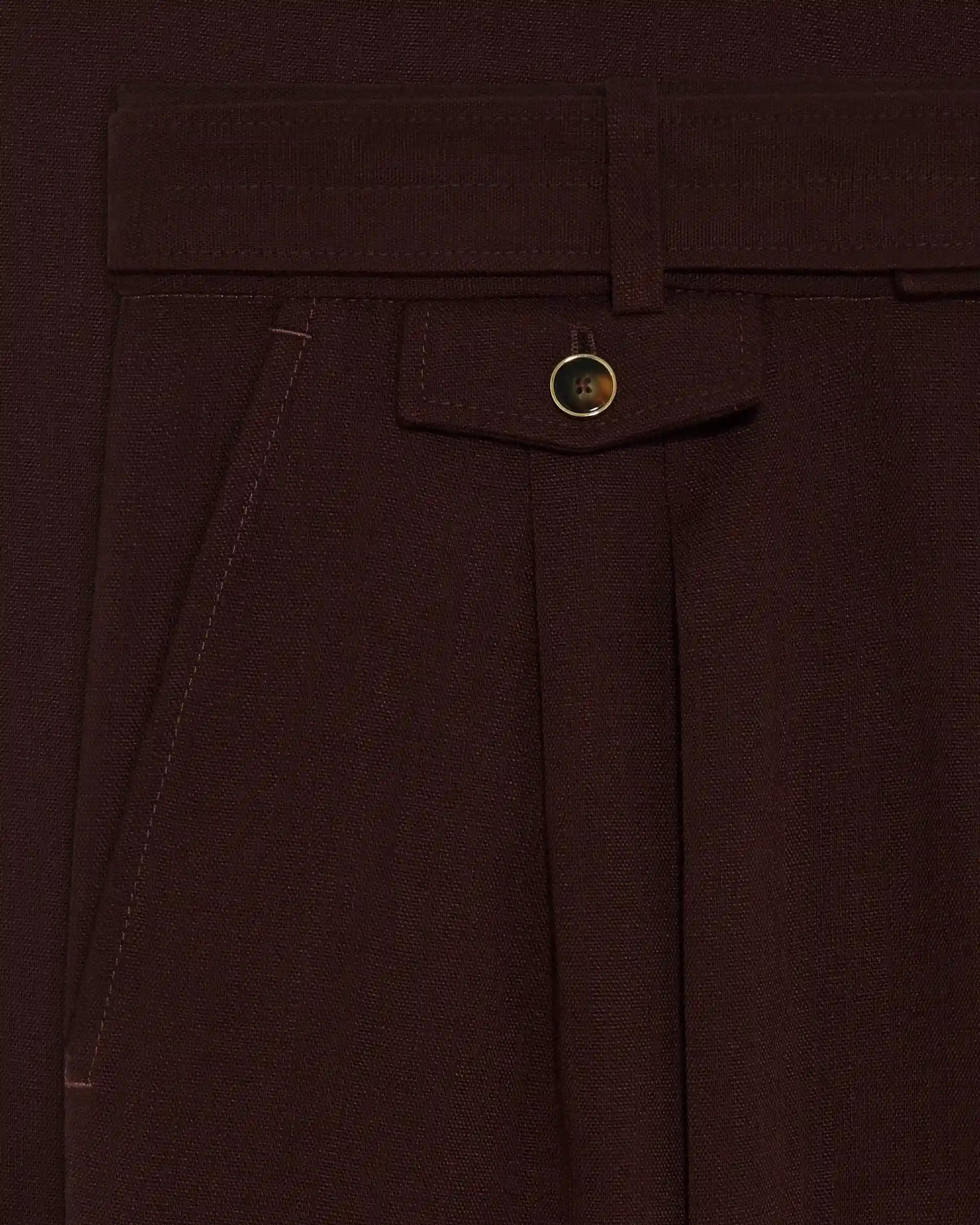 Drôle de Monsieur Pantalon Large Viscose Hose Braun weites Bein
