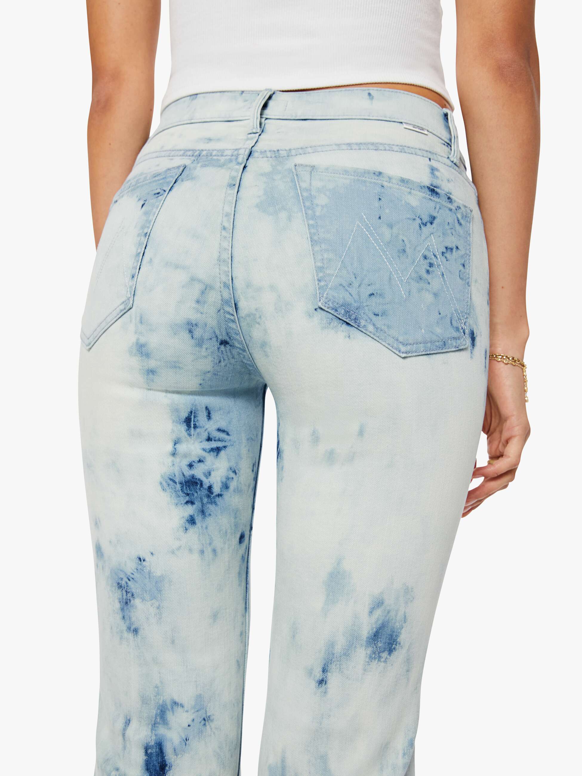 Mother The Doozy Flare Jeans Laundry Days hellblau