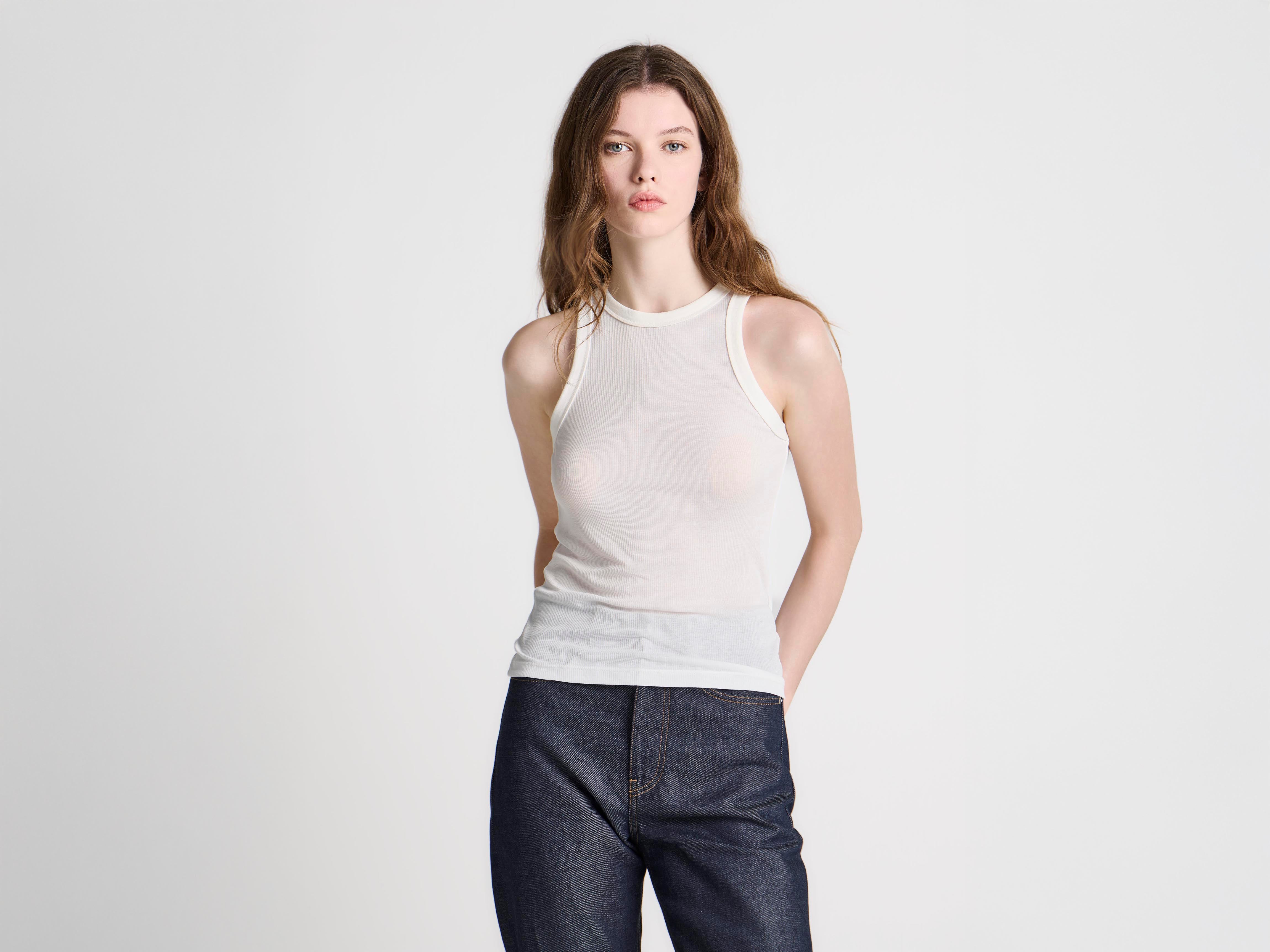 J.W. Anderson Sheer Cami Trägertop Off-White Damen