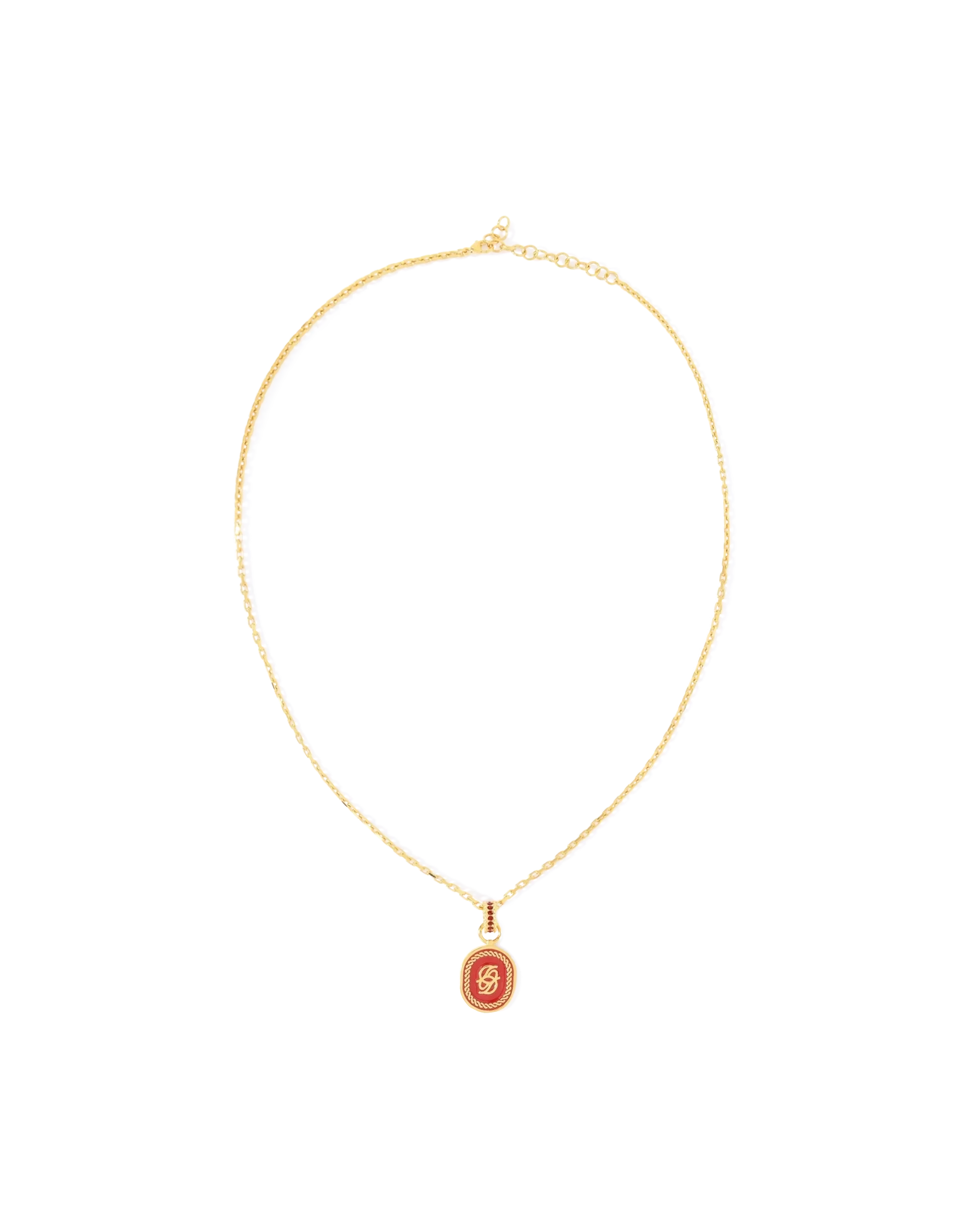 Drôle De Monsieur Collier Pendentif D Miroir Kette rot Messing