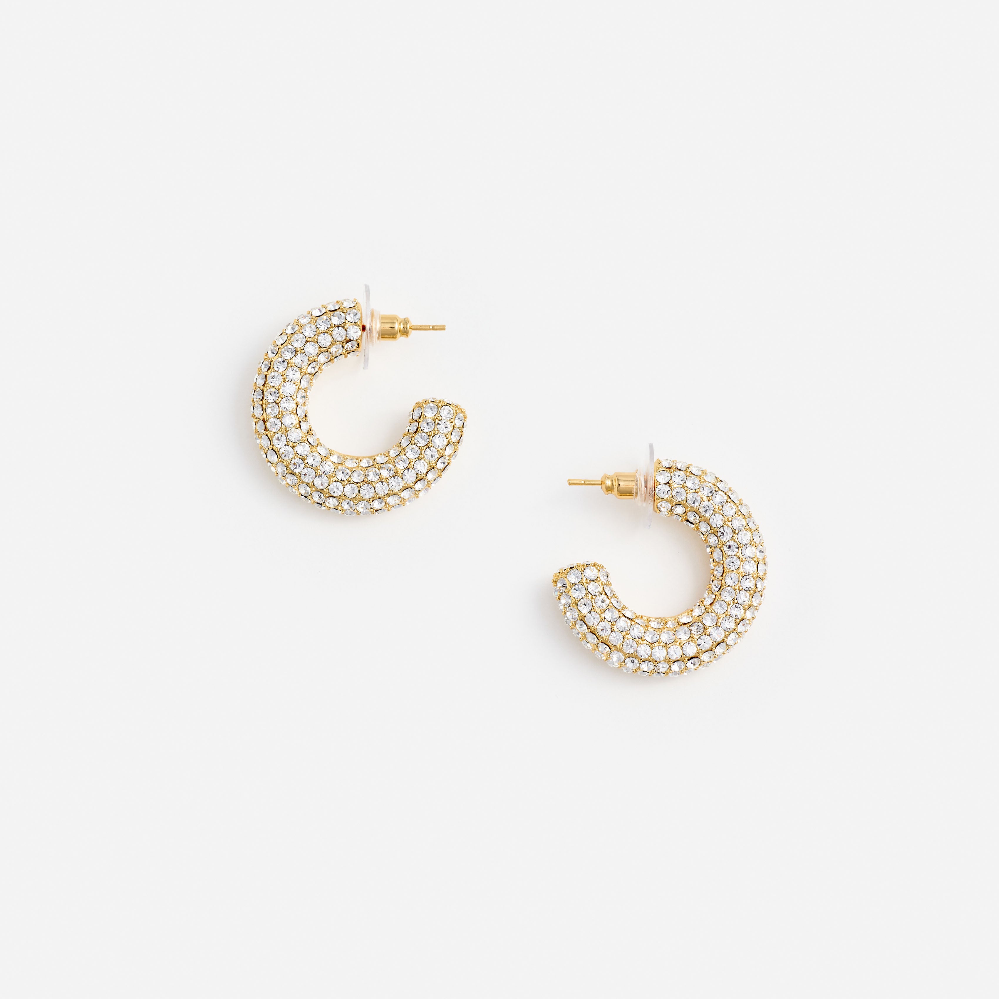 Self Portrait Gold Crystal Hoop Ohrringe Gold Kristall