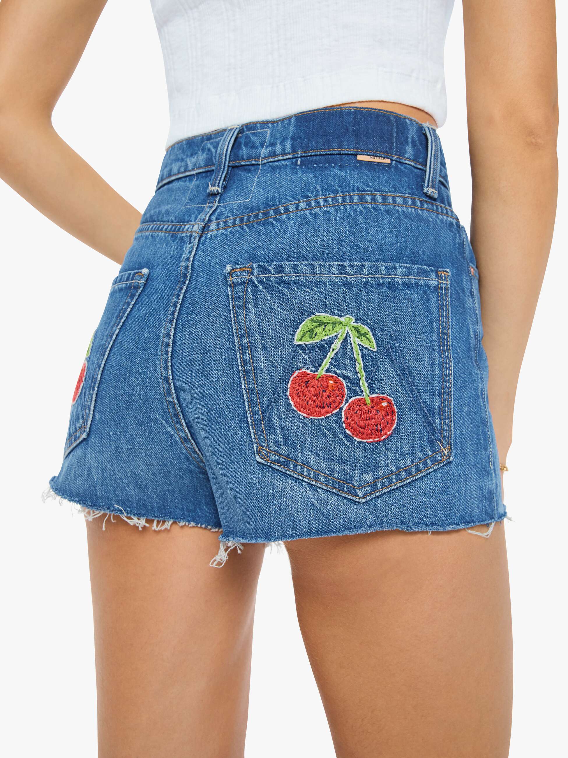 Mother The Tune Up Short Shorts Green Thumb Kirschen 27