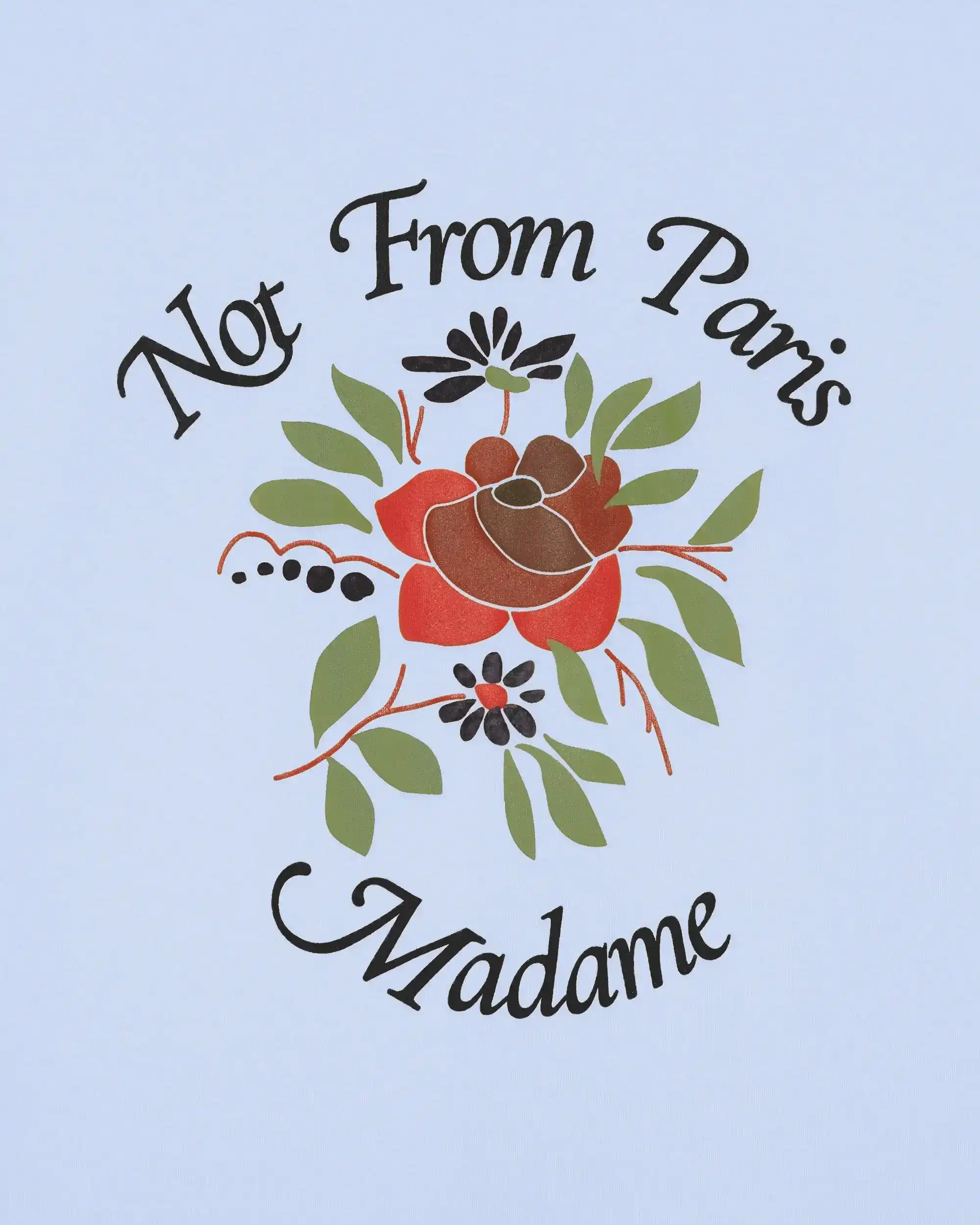 Drôle De Monsieur Slogan Rose T-Shirt hellblau