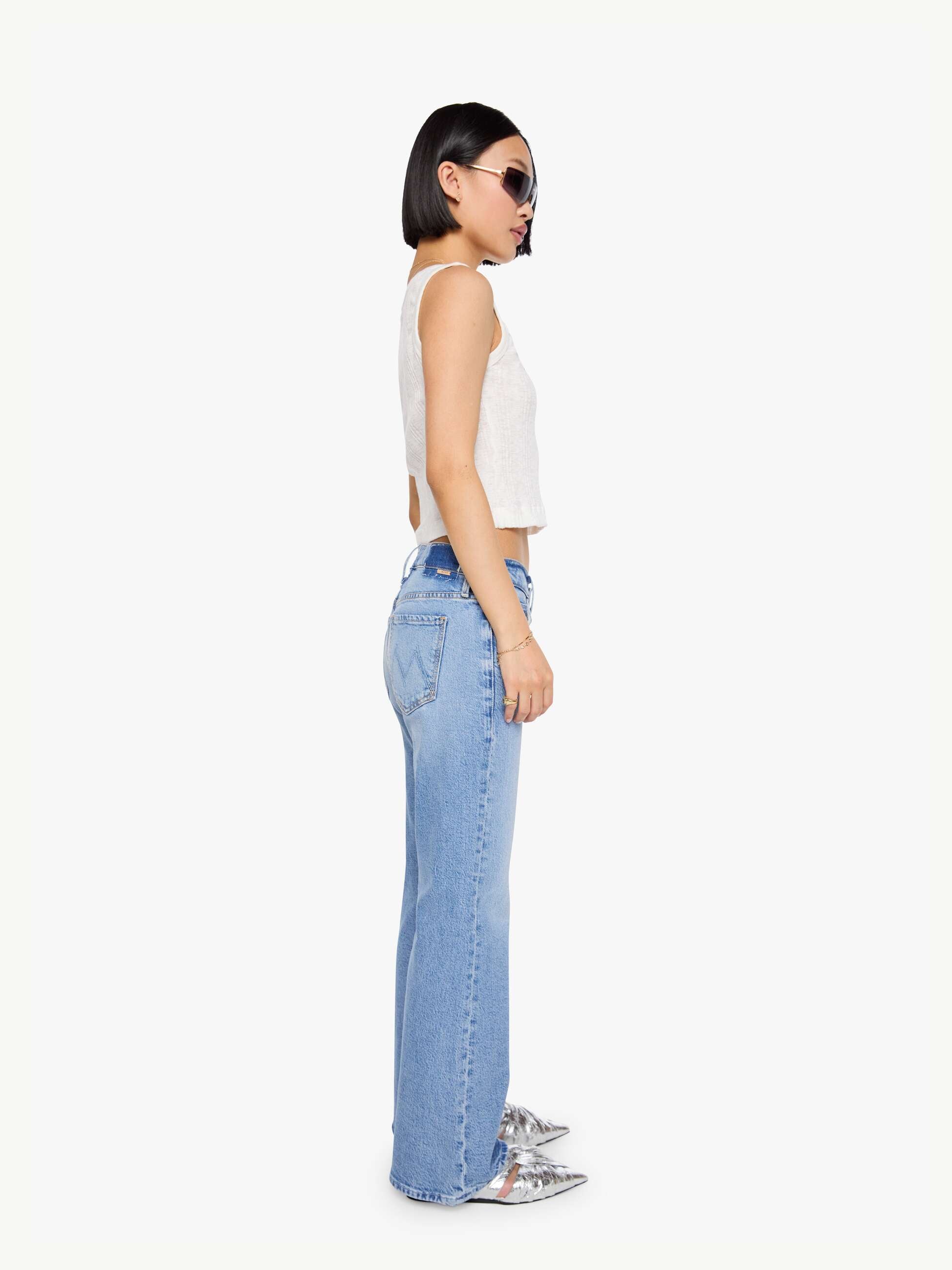 Mother Denim Petites The Lil Jinx Sneak Jeans Sow Surreal