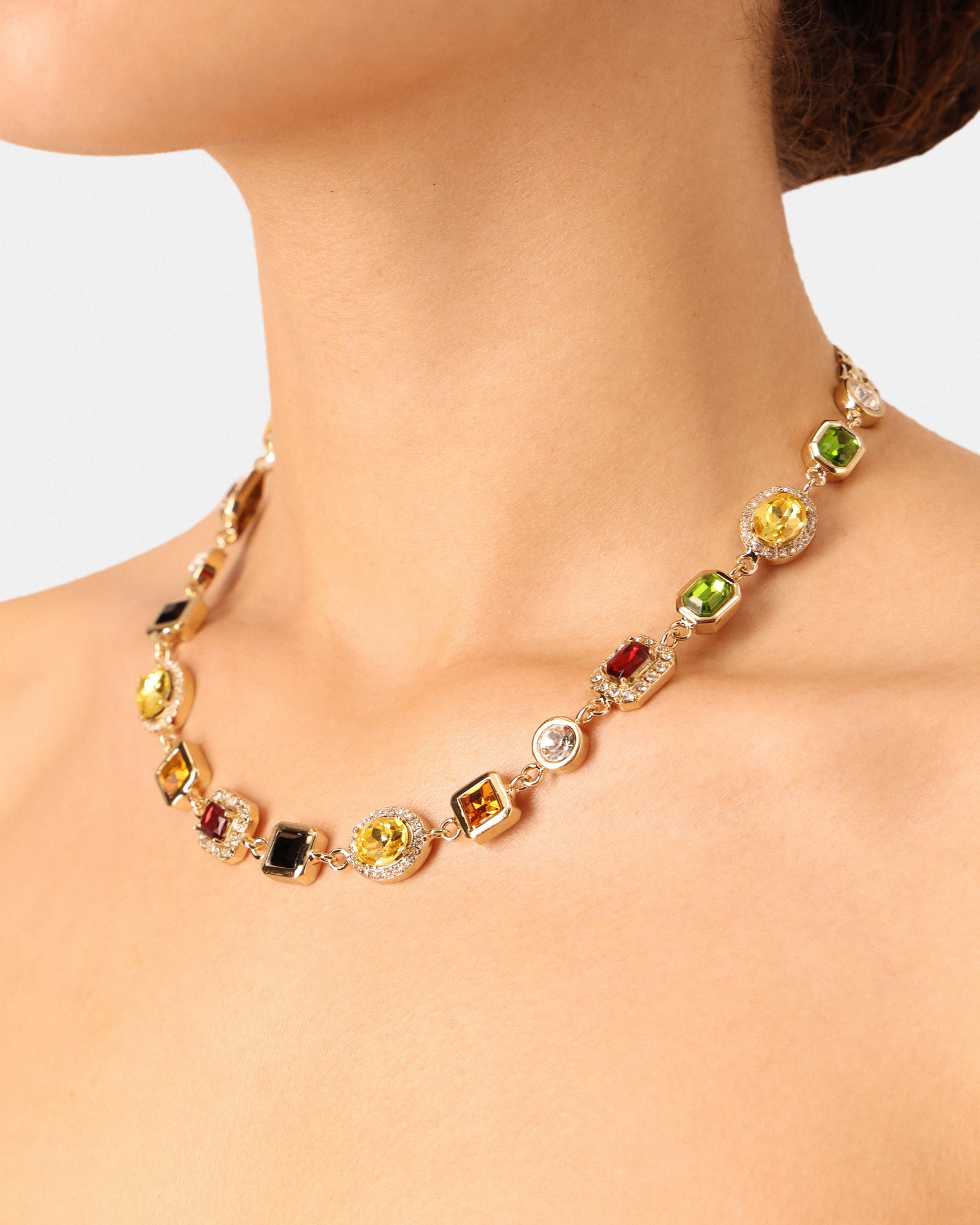Nodaleto Gemma Choker Chain Halskette Messing Bunt