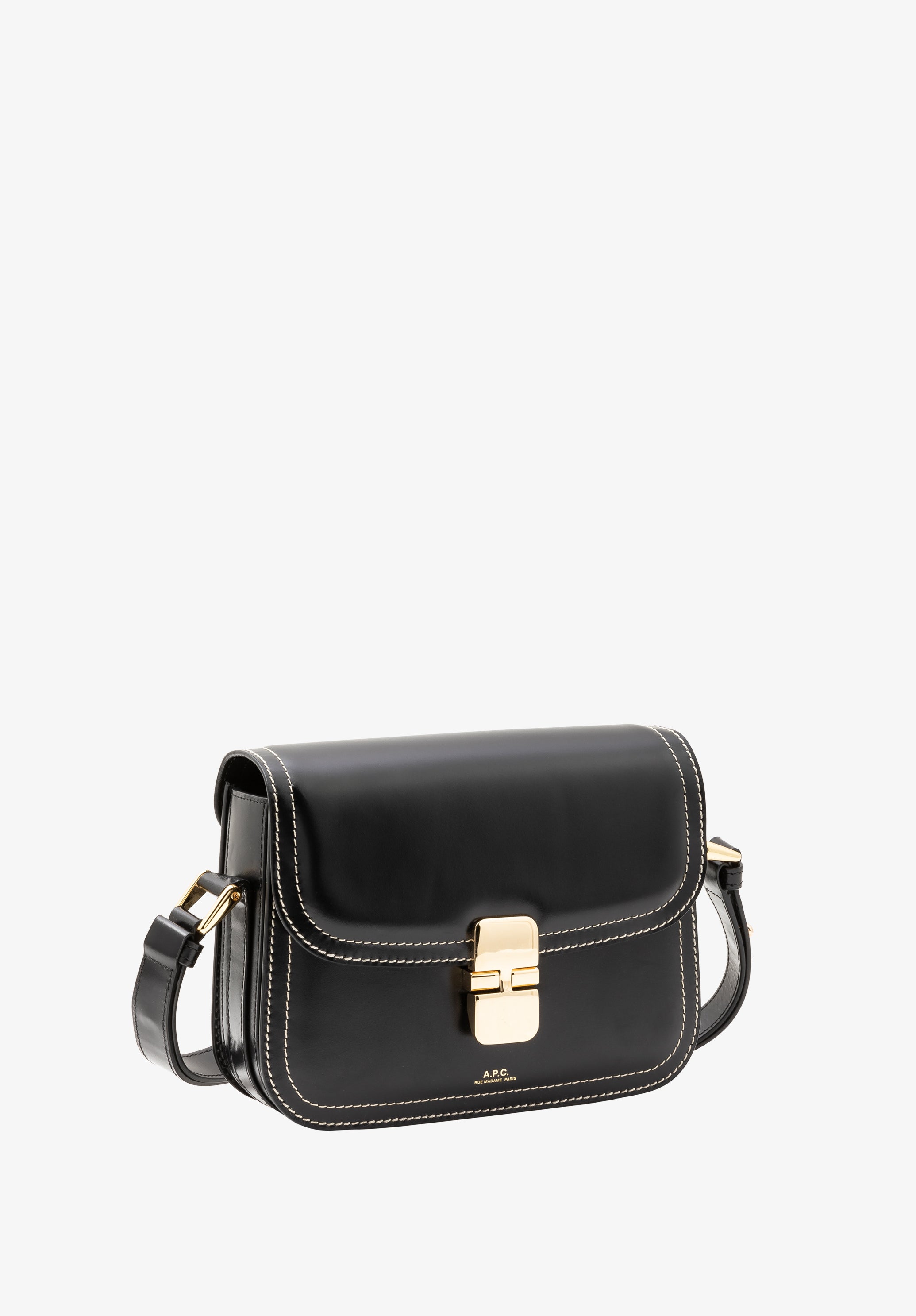 A.P.C. Grace Small Tasche schwarz Glattleder TU