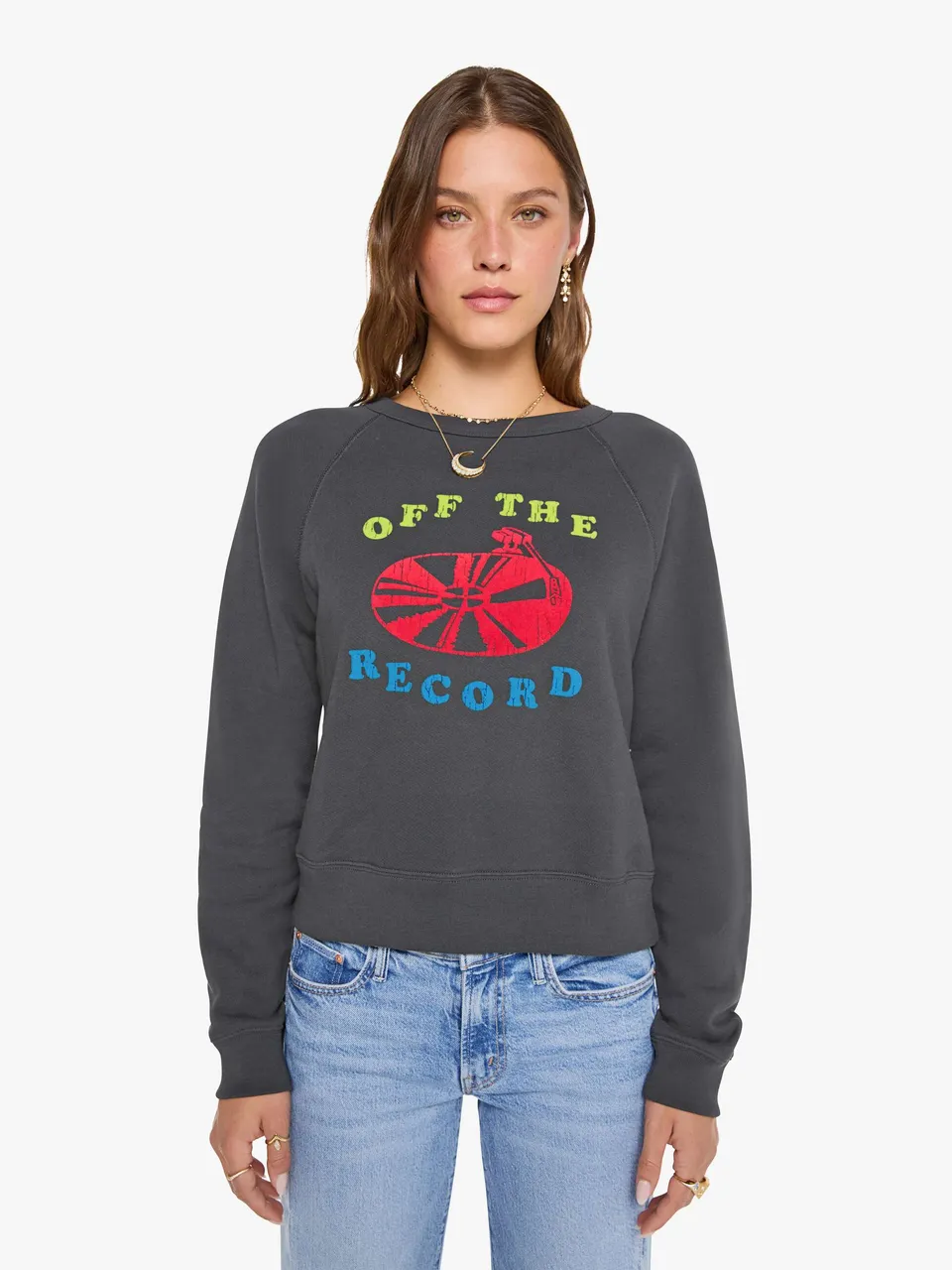 Mother The Itty Concert Sweatshirt Off The Record grau