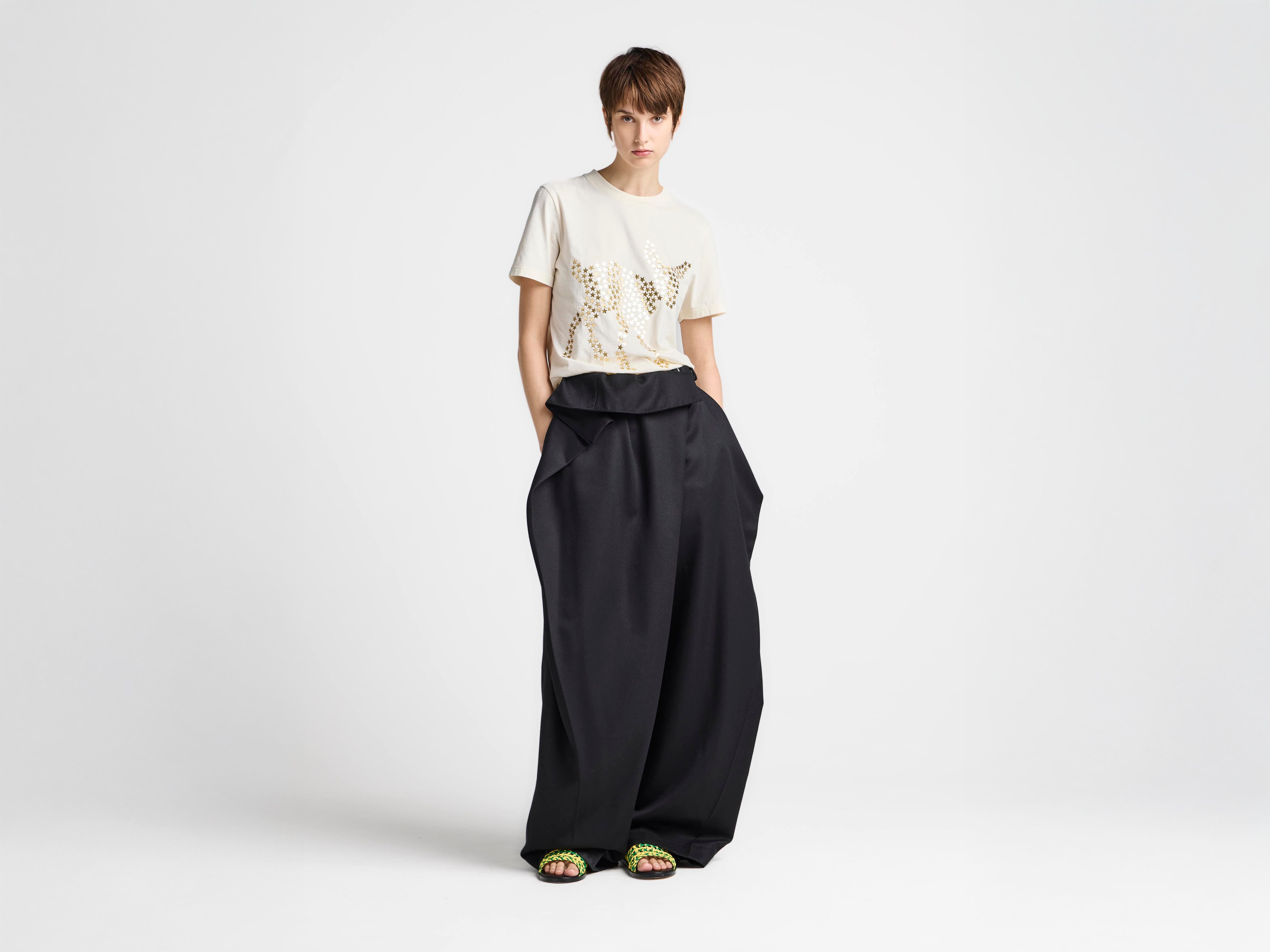 J.W.Anderson Fold Over Trousers Hose Schwarz Damen