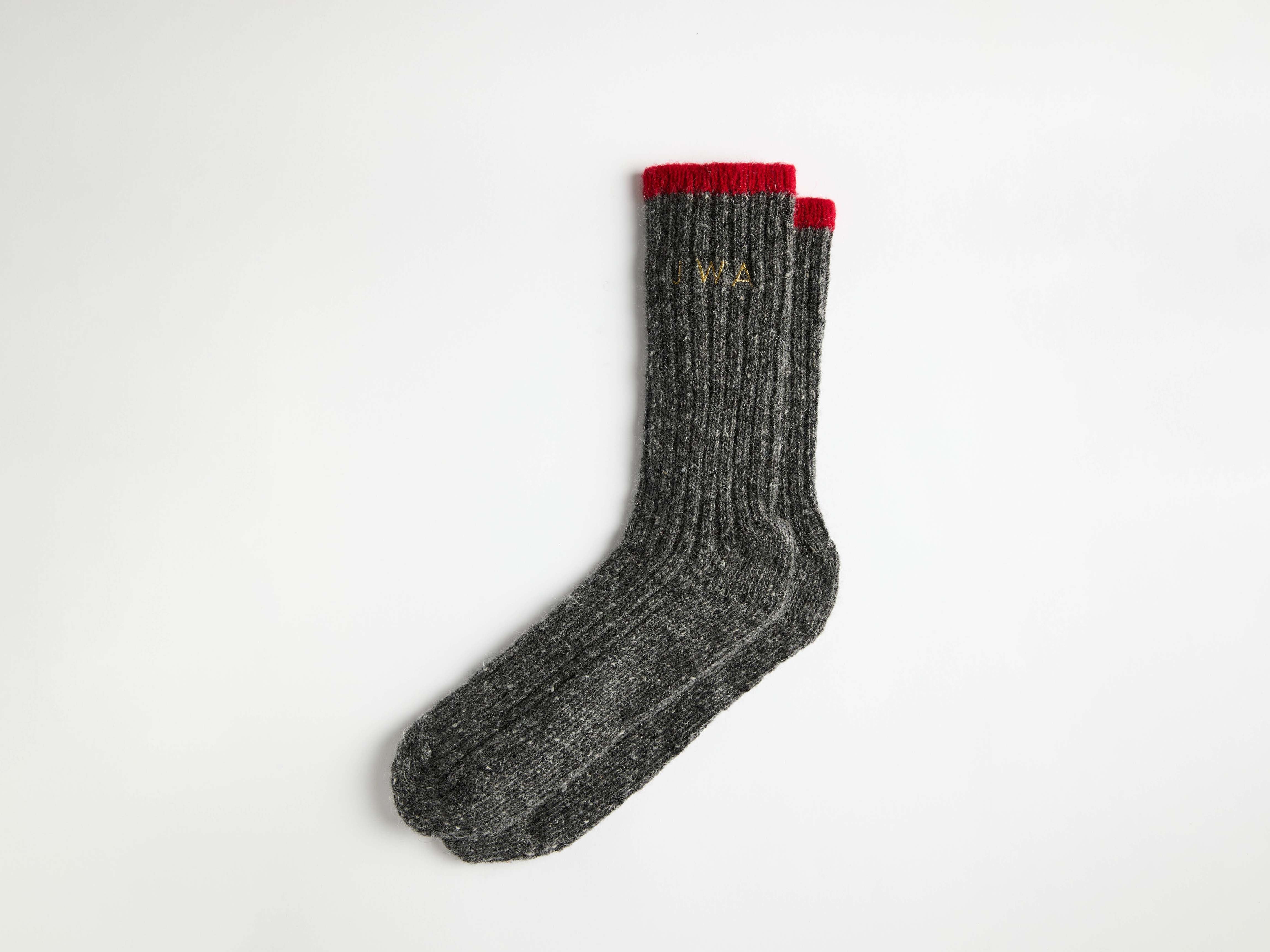 J.W.Anderson Donegal Socken Grau Melange Wolle