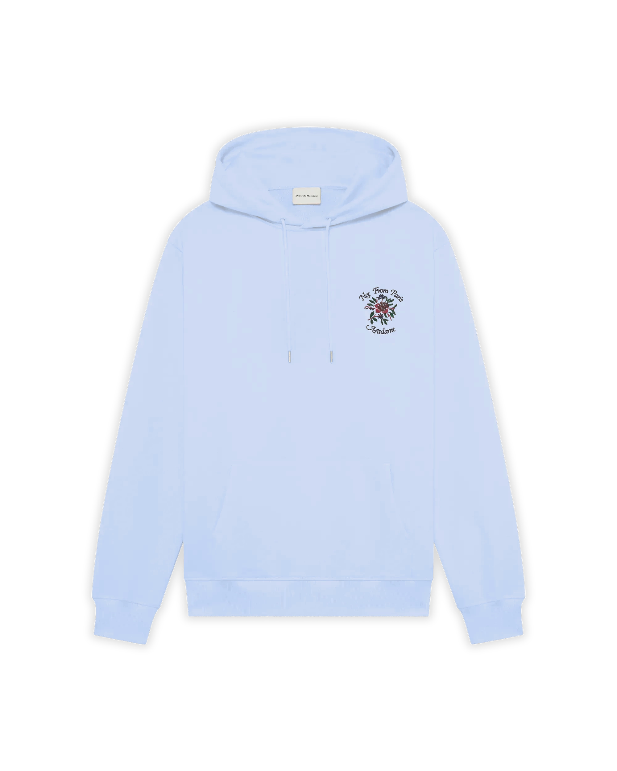 Drôle De Monsieur Slogan Rose Hoodie hellblau Baumwolle