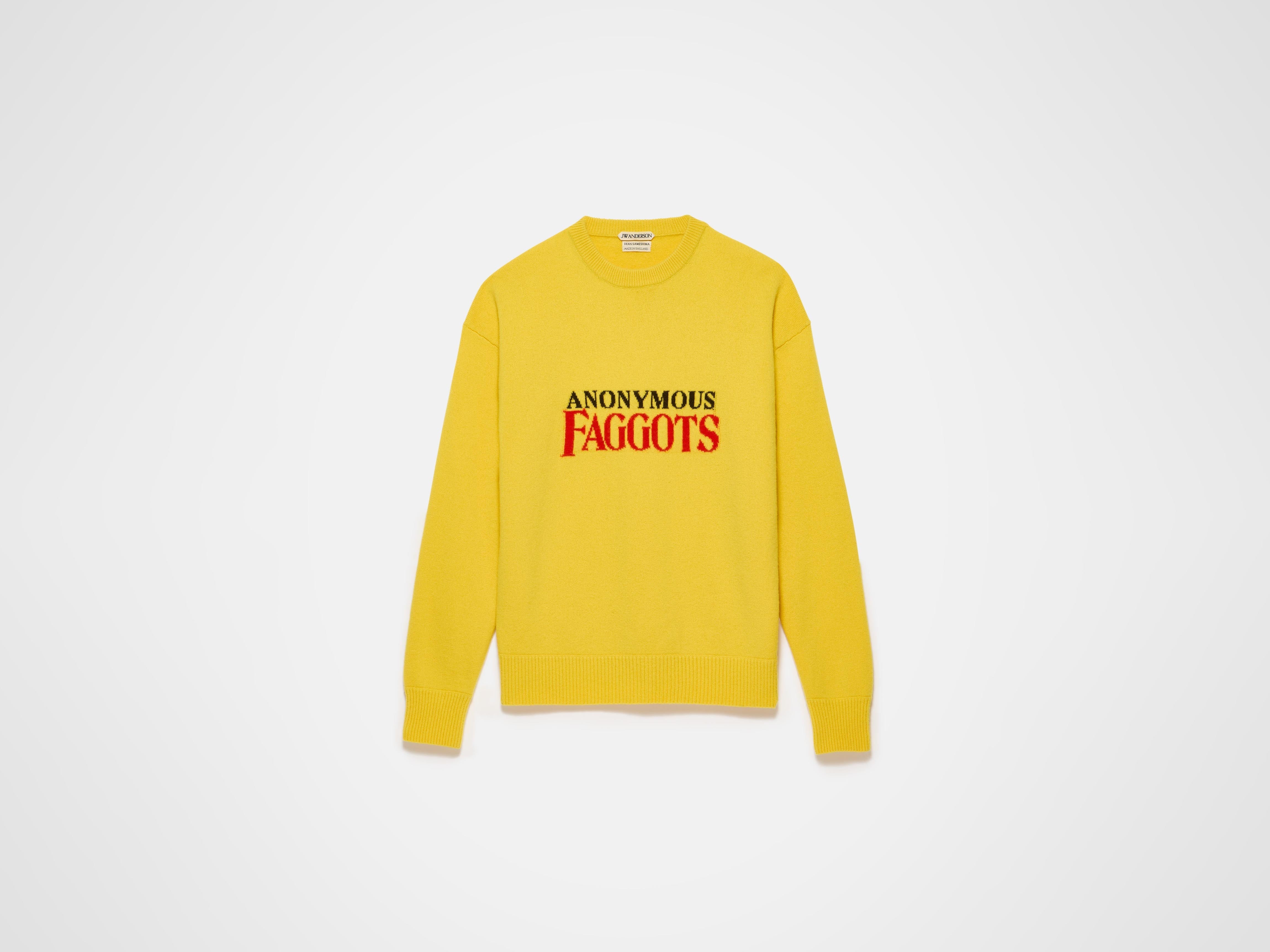 J.W.Anderson Anonymous Faggots Pullover Gelb Herren