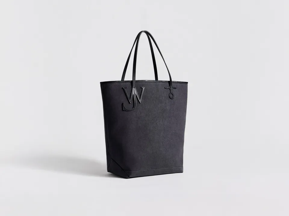 J.W.Anderson Large Anchor Canvas Tote Tasche Navy O/S Leder