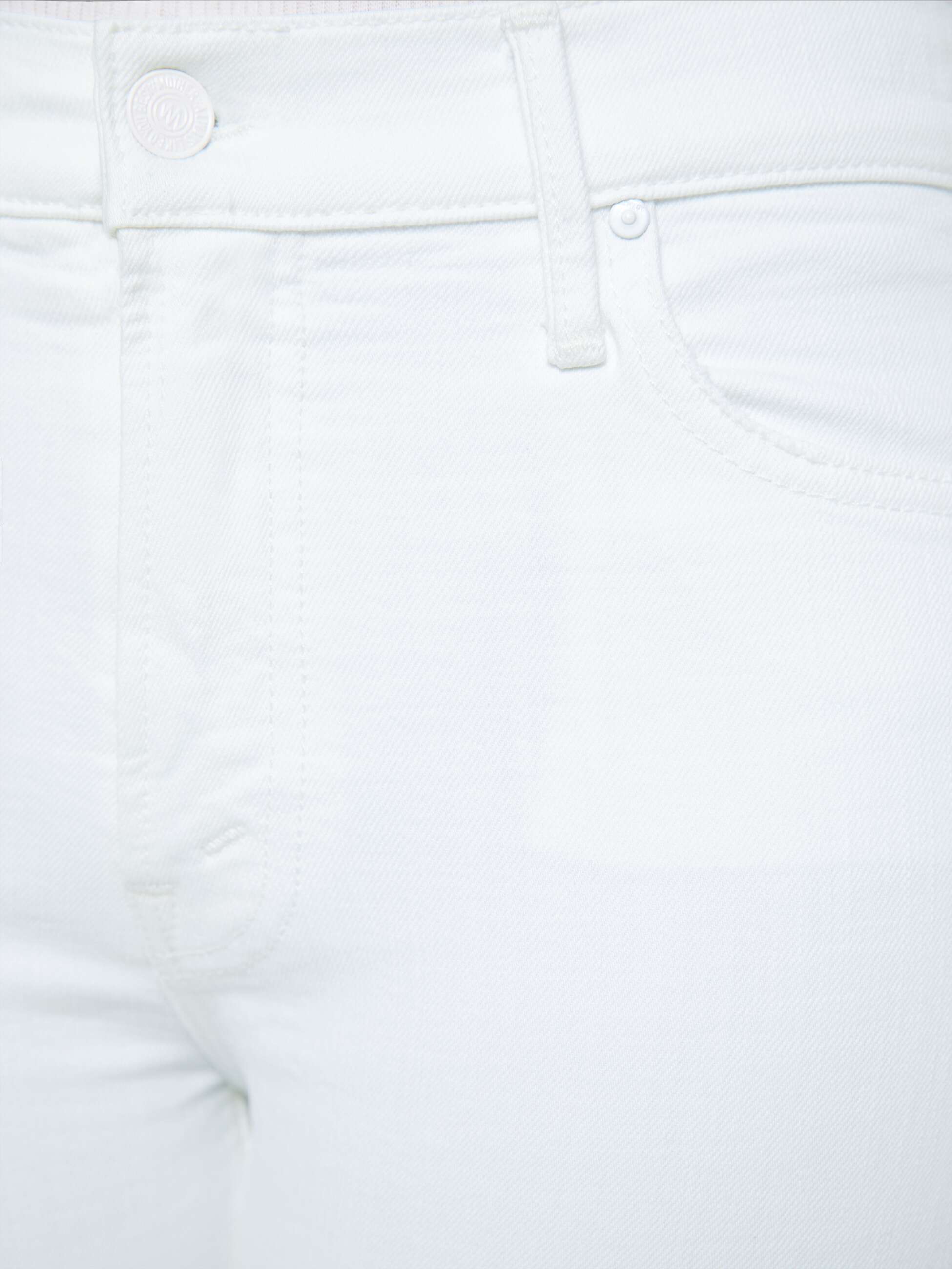 MOTHER Lil Kick It Petite Jeans Totally Innocent Weiß