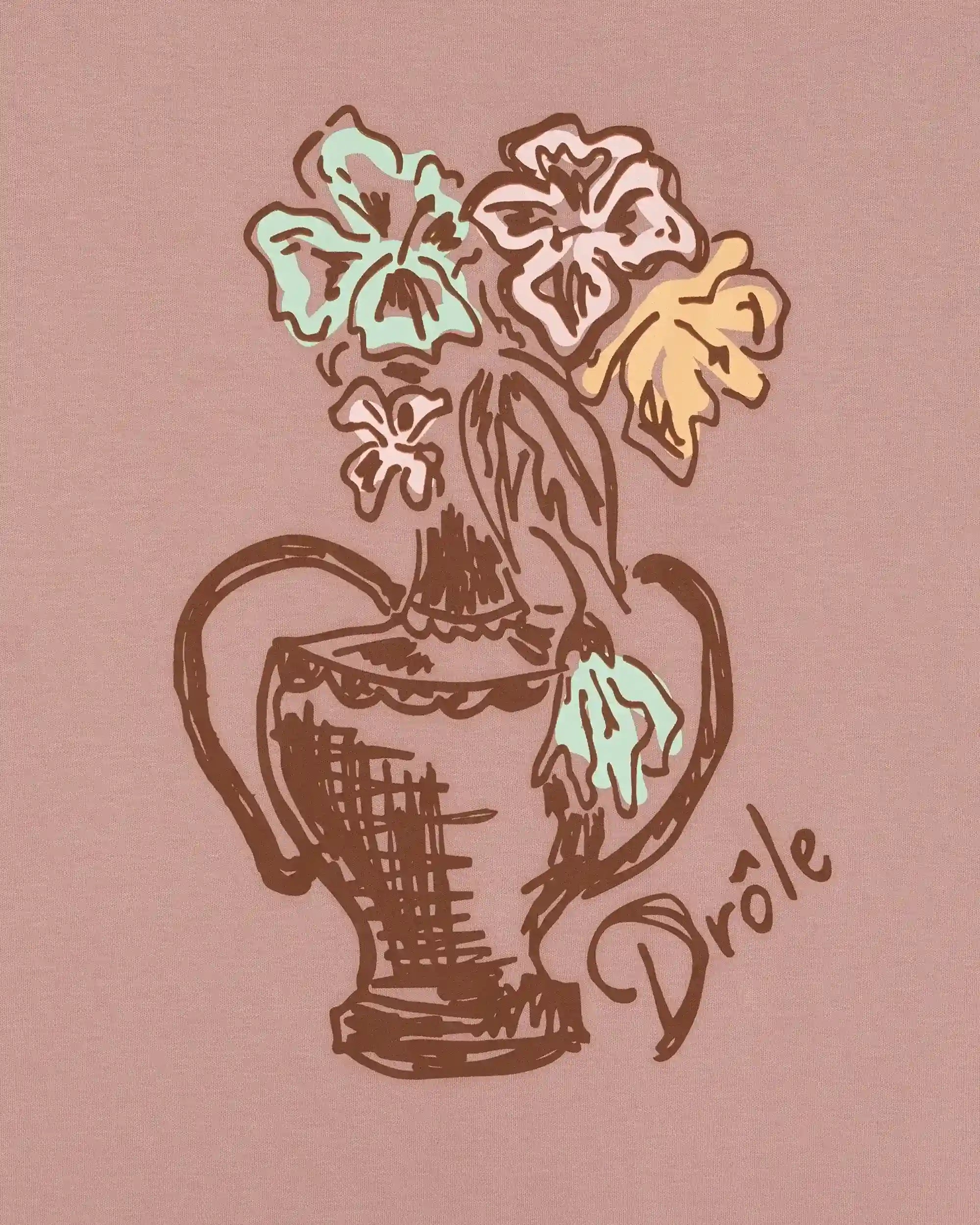 Drôle De Monsieur T-Shirt Vase Havana T-Shirt Altrosa Print