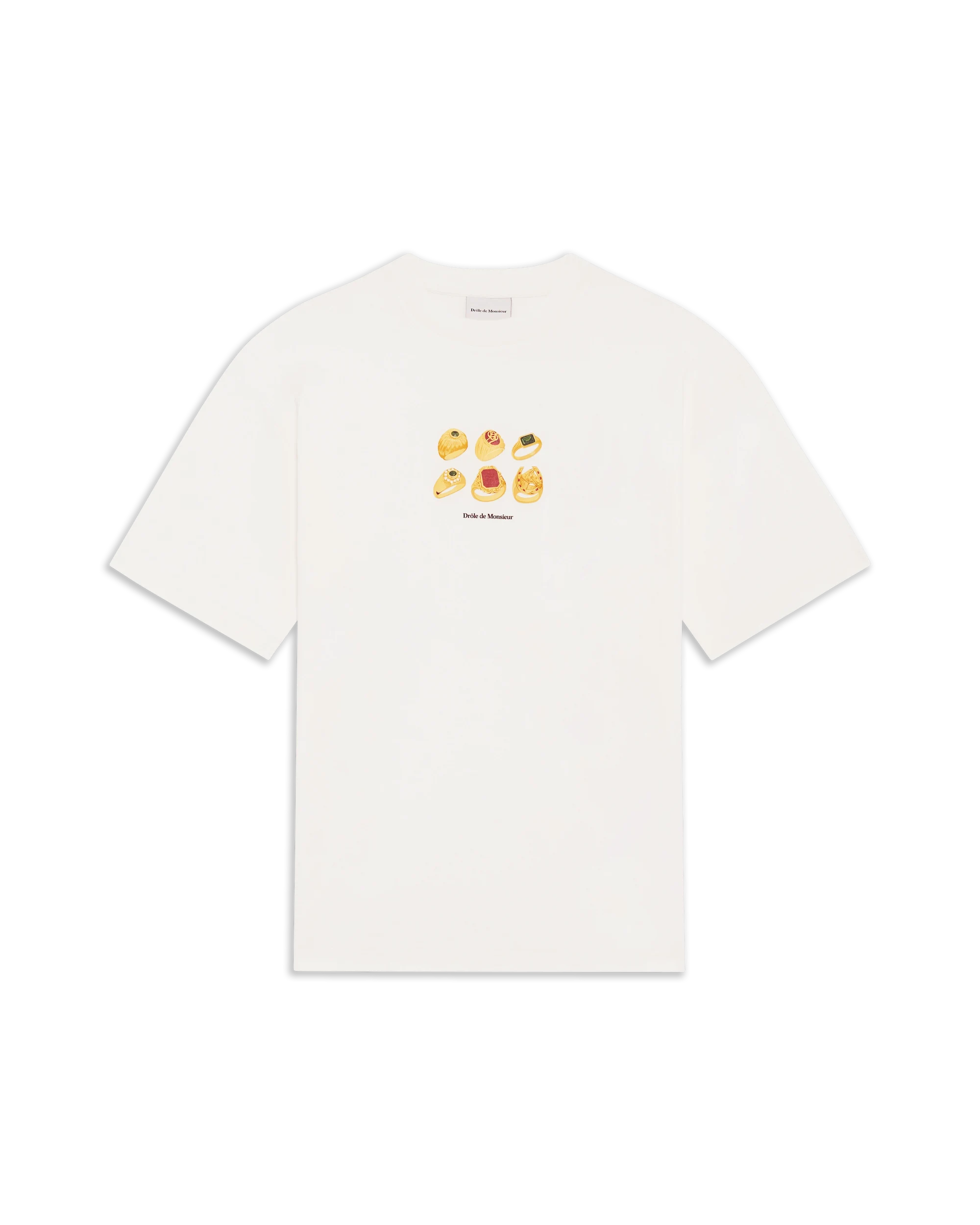 Drôle de Monsieur Rings T-Shirt T-Shirt Off White Baumwolle