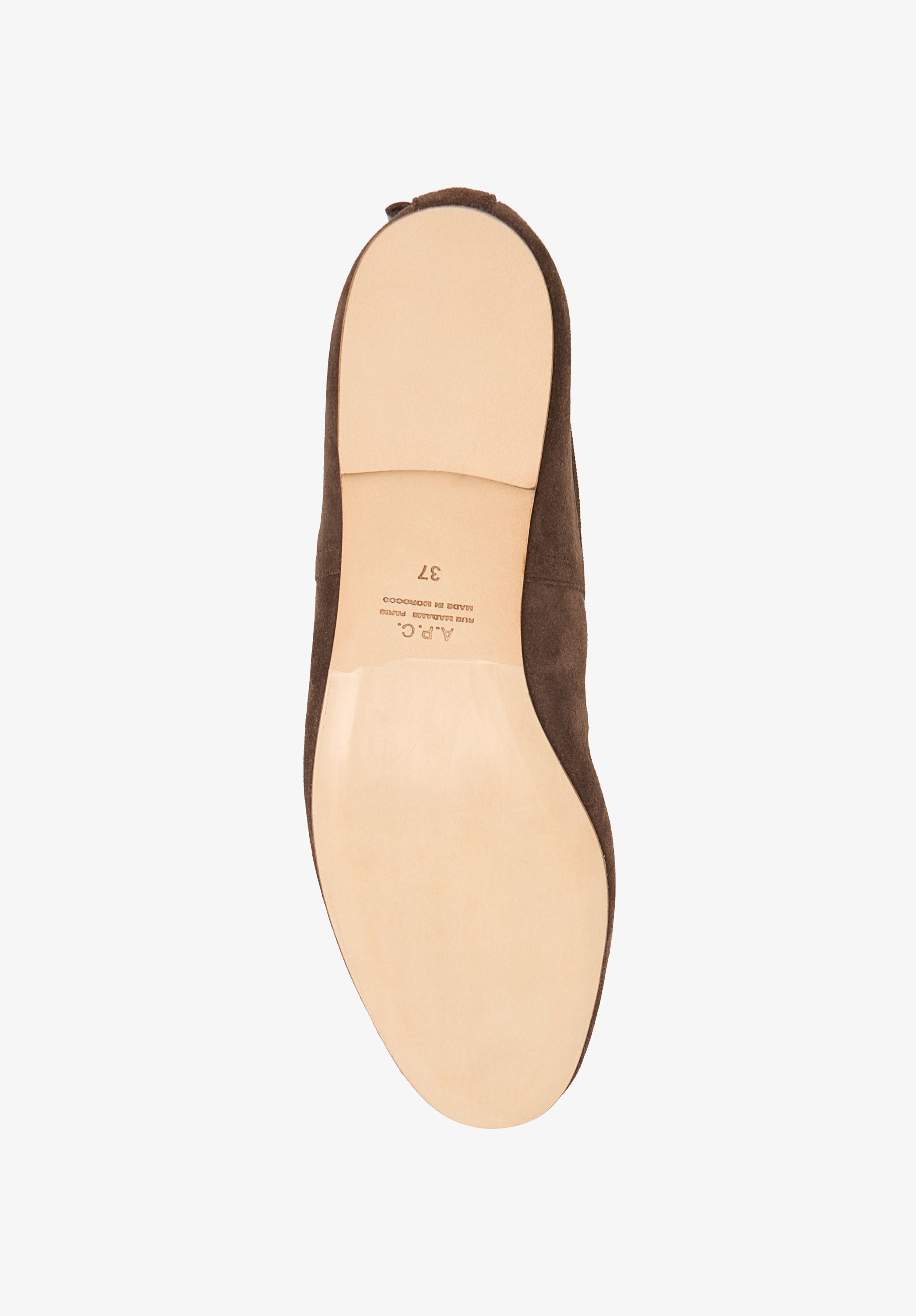 A.P.C. Ballerinas Spaltleder Wildleder Gr. 38 runde Kappe