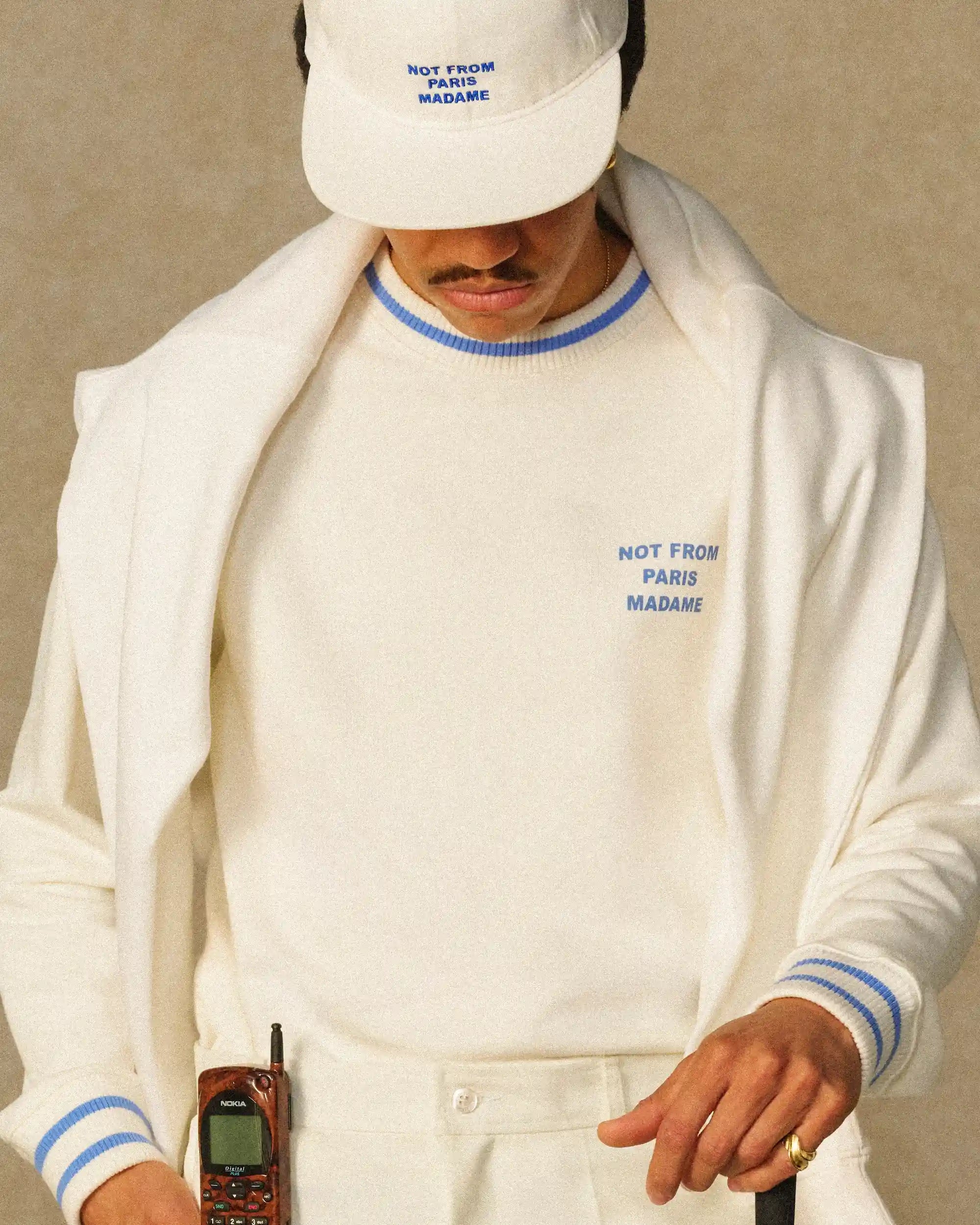 Drôle De Monsieur Sport Slogan Sweatshirt Pullover Off-White