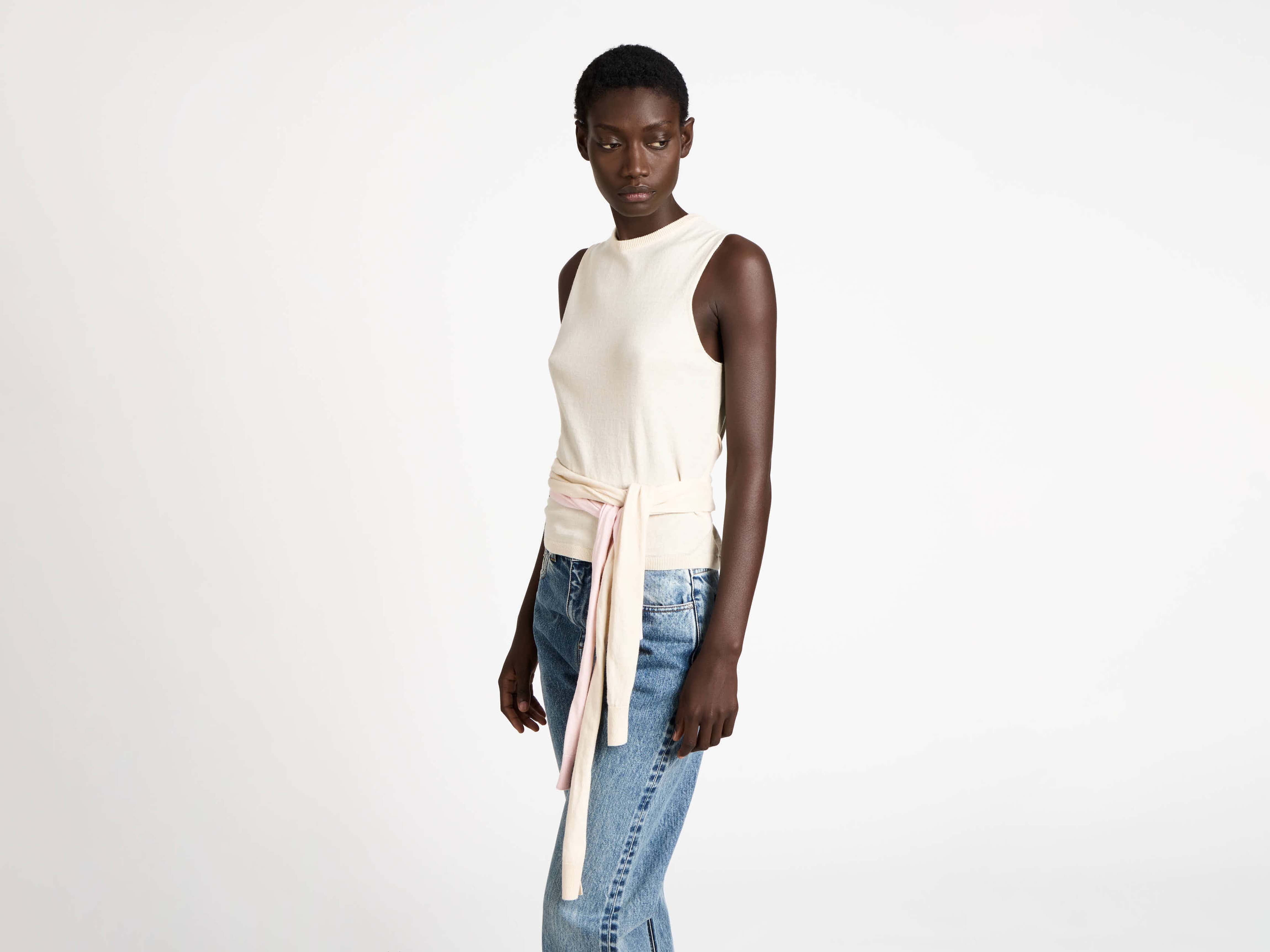J.W.Anderson Tank Top Damen Ivory Schleife KW1455YN0459
