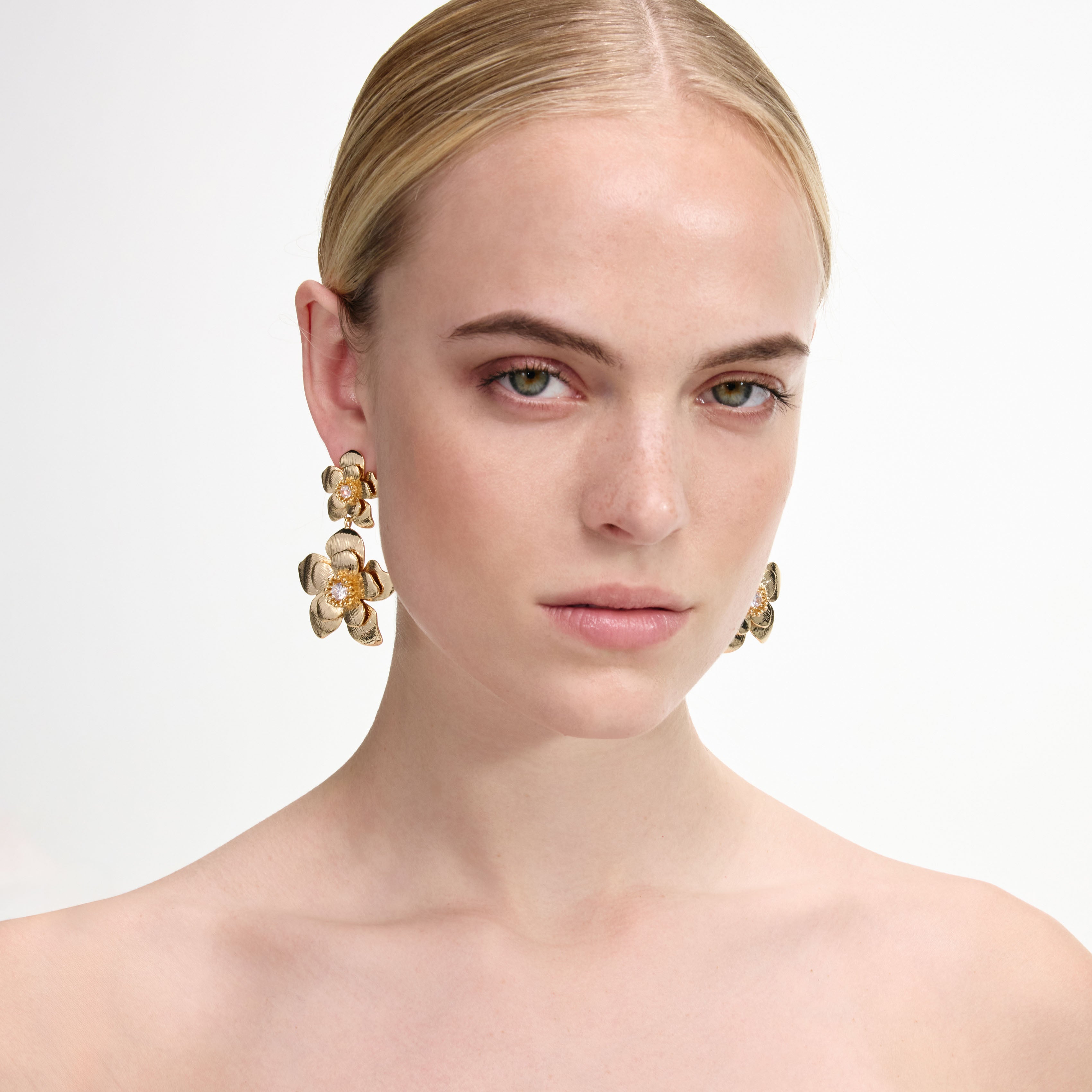 Self Portrait Gold Flower Ohrringe Gold Blume One Size