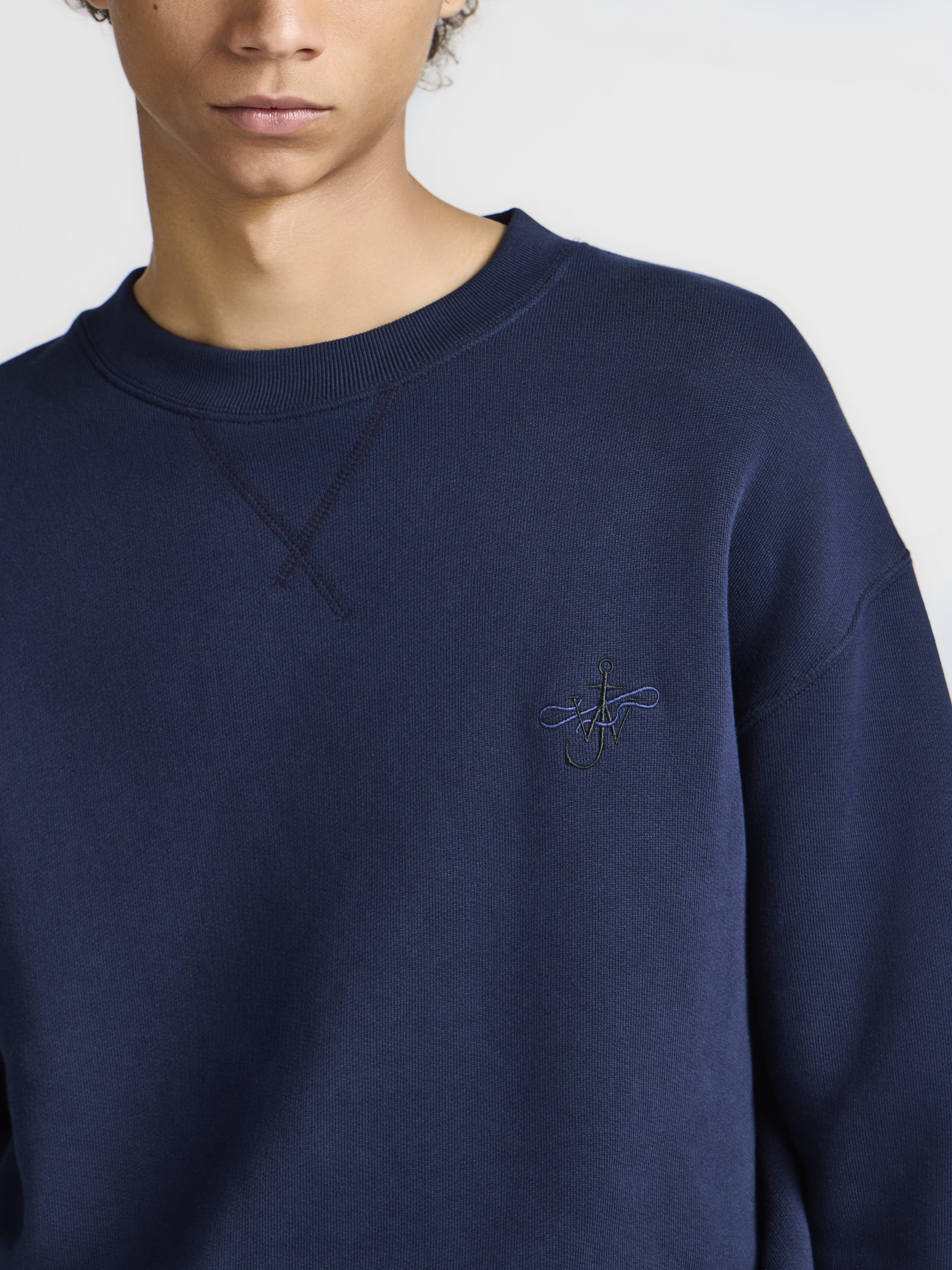 J.W.Anderson Ribbon Anchor Sweatshirt Herren Navy Anker-Stick