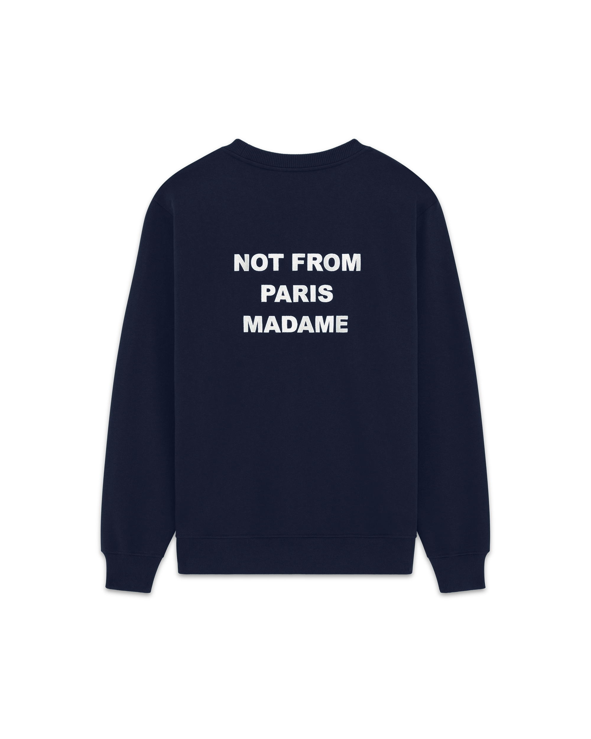 Drôle De Monsieur Slogan Sweatshirt Navy Baumwolle