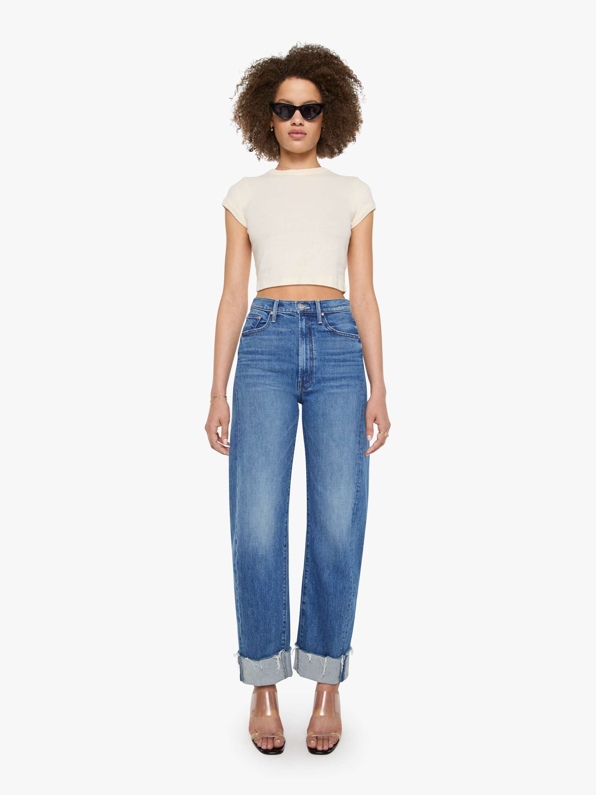 Mother The Half-Pipe Flood Damenjeans Get Two Birds Stoned