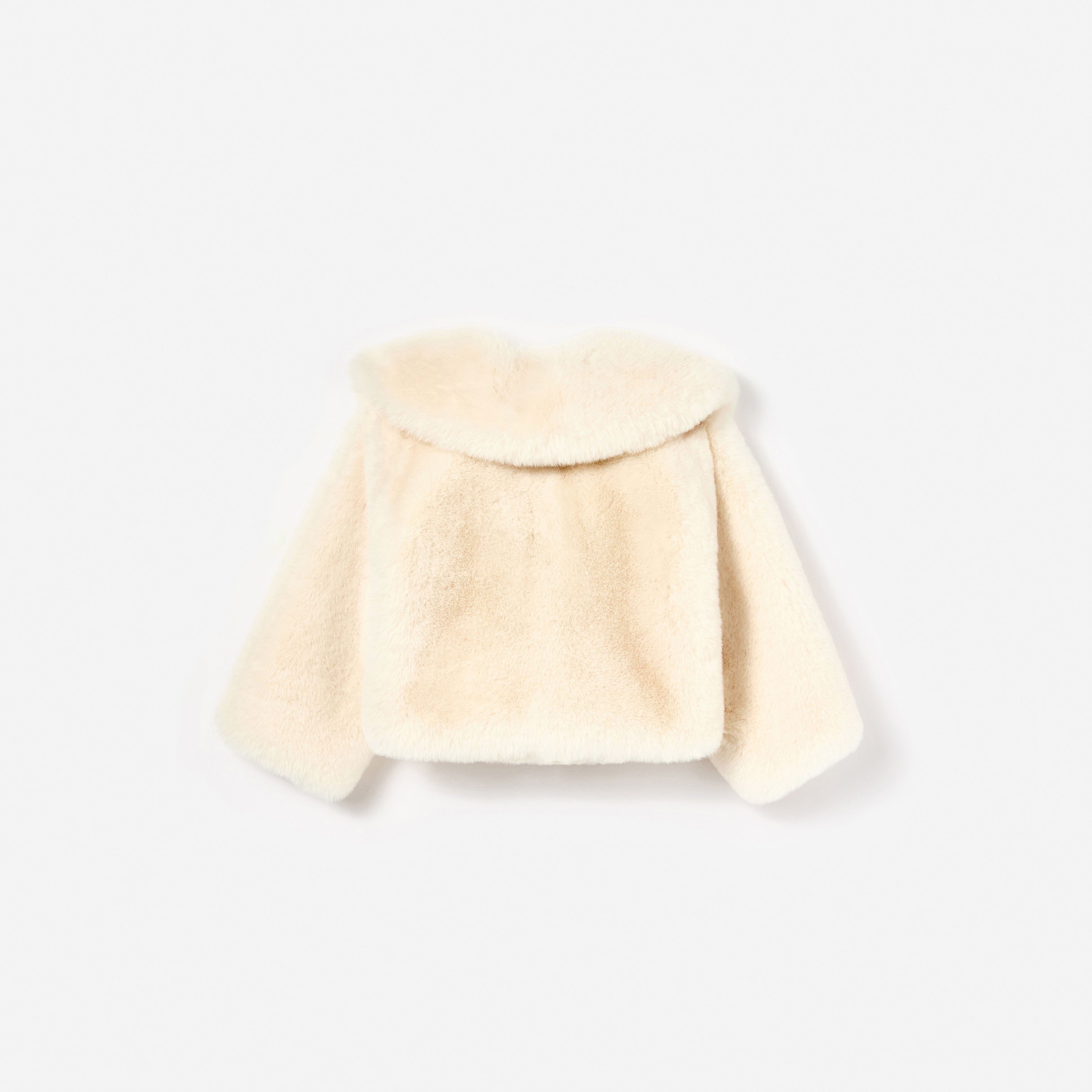 Self Portrait Faux Fur Jacke Creme Kinder 5-6