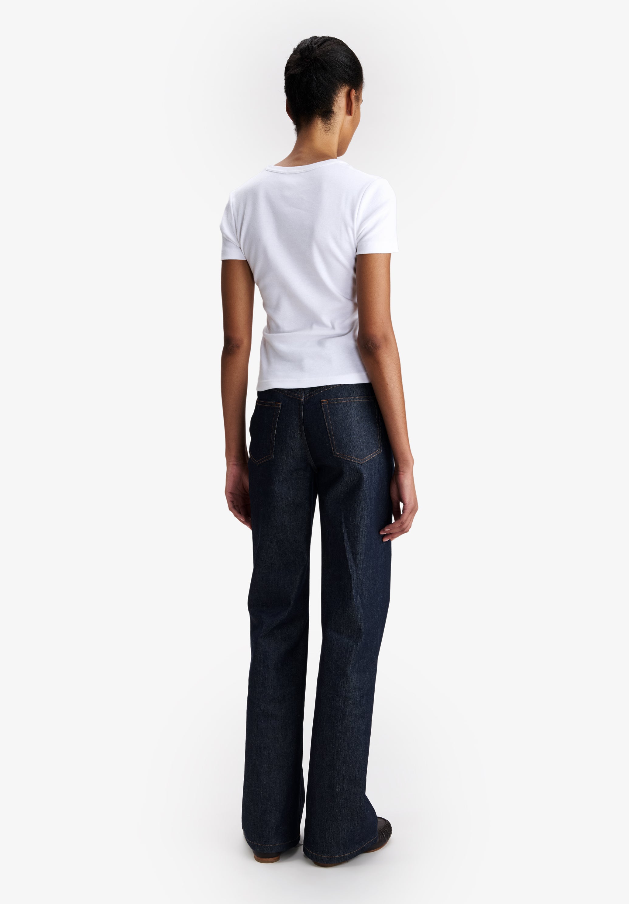 A.P.C. T-Shirt weiß Bio-Baumwolle körpernah