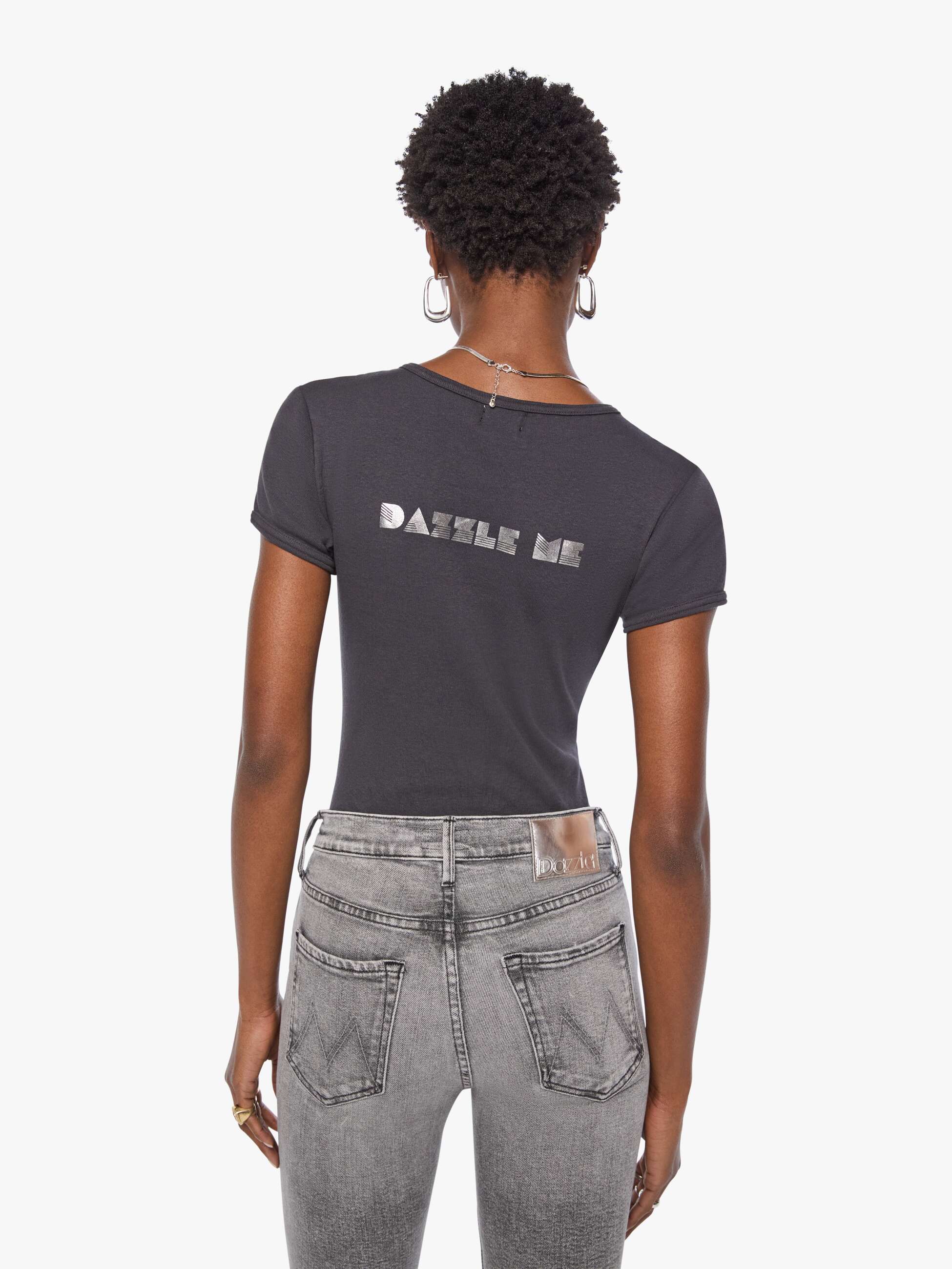Mother The Itty Bitty Ringer T-Shirt Schwarz Dazzle Me