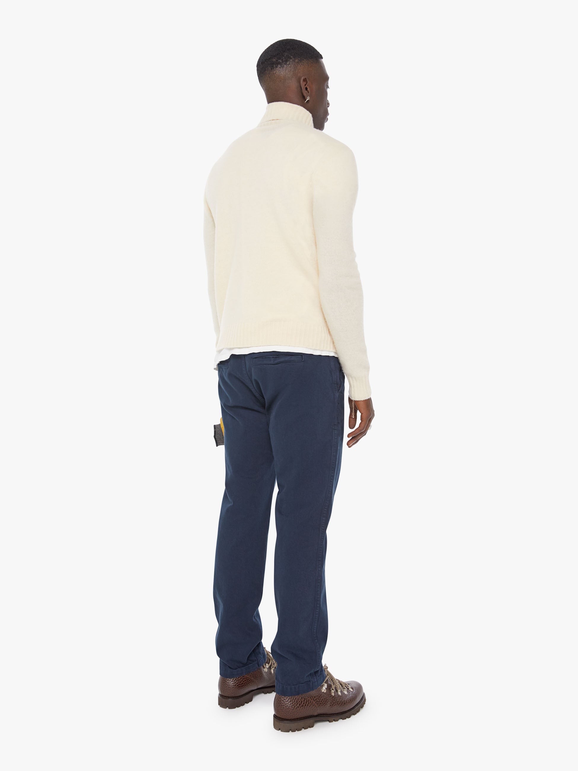 Mother The Bronco Prep Herren Jeans Navy Baumwolle