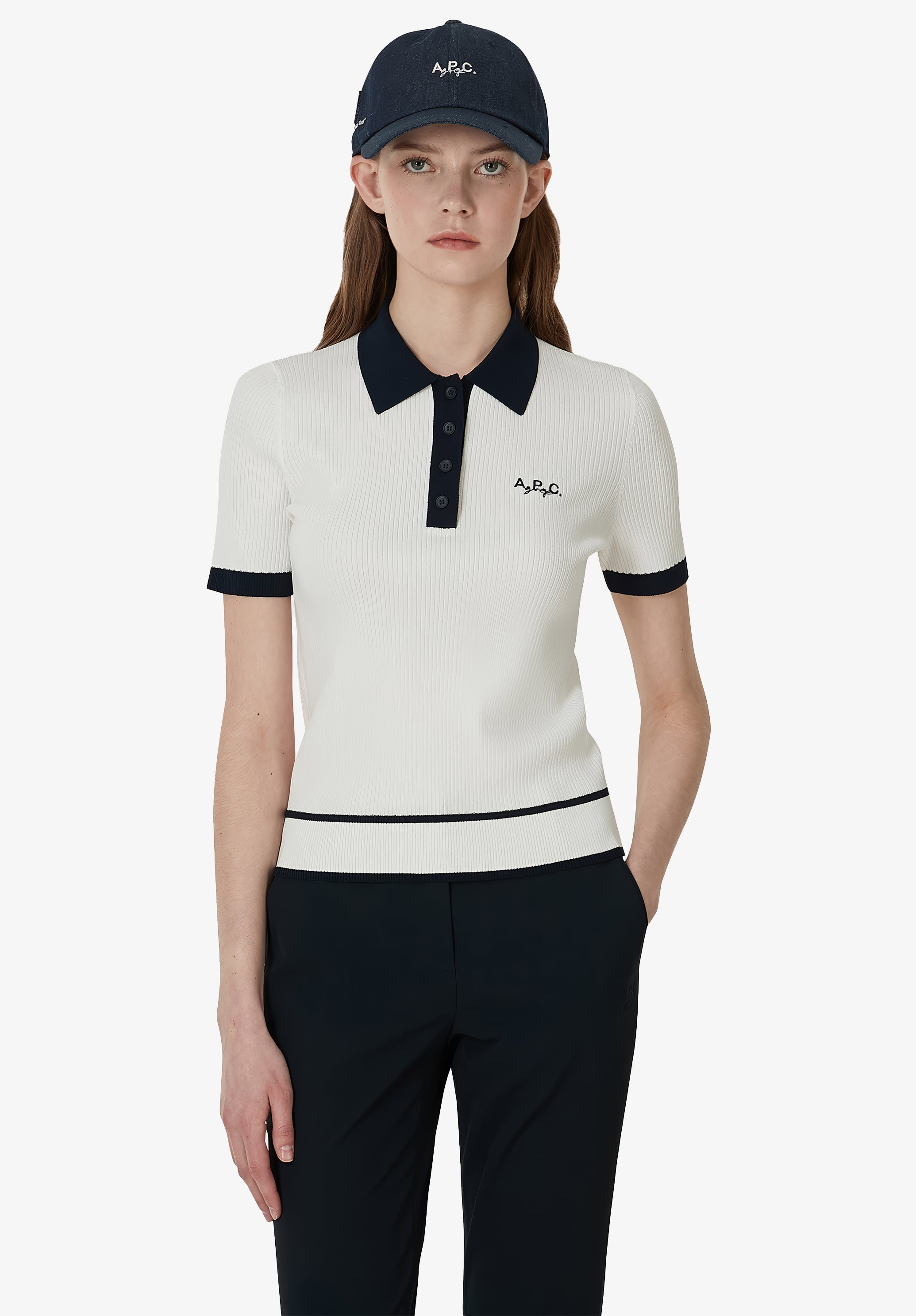 A.P.C. Golf Cap Baumwoll-Cap mit Tee-Halter Gr. M