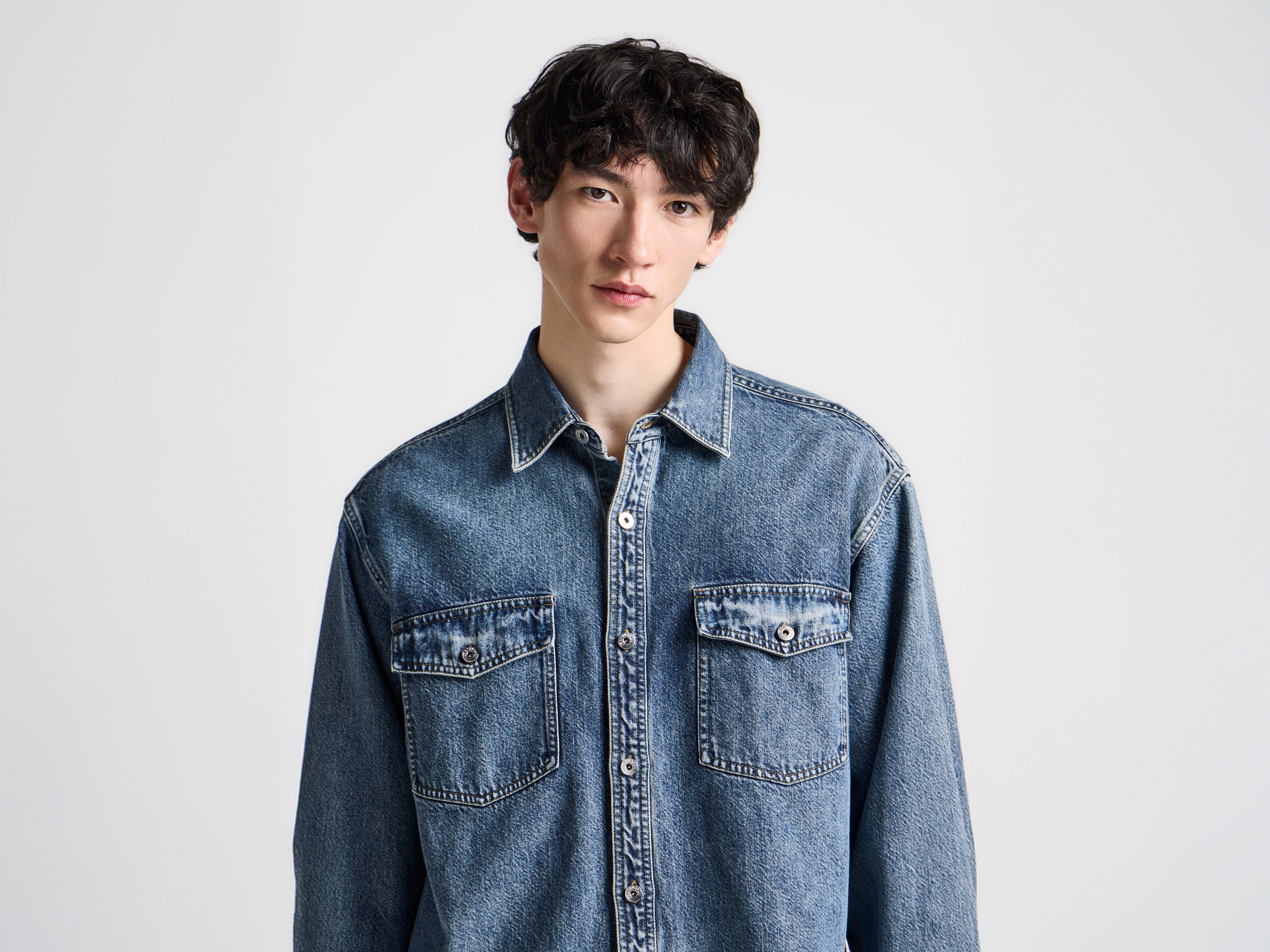 J.W.Anderson Denim Overshirt Mid Blue Jeanshemd Herren