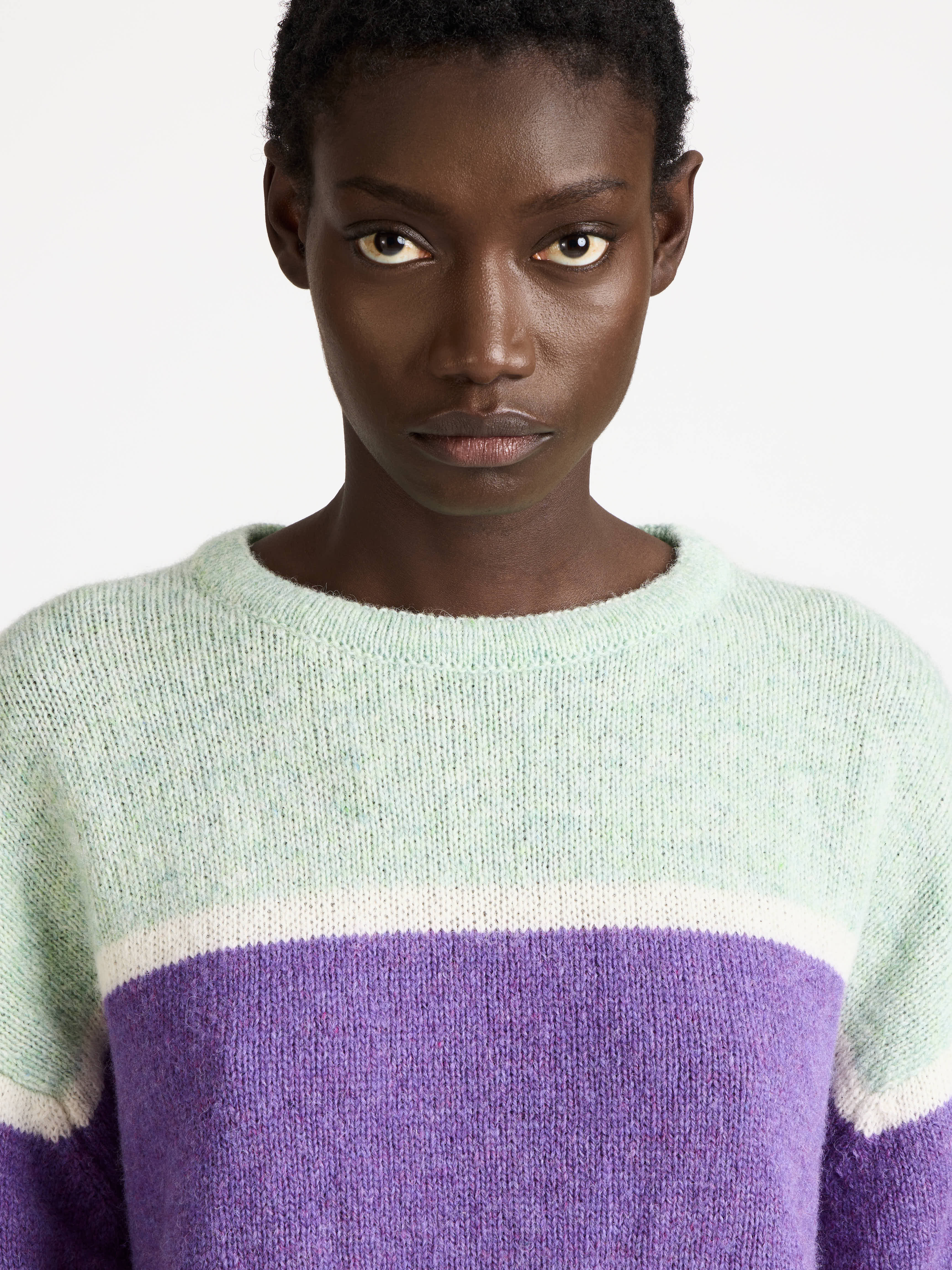 J.W.Anderson Knitwear Pullover Damen Mint Streifen Crew Neck