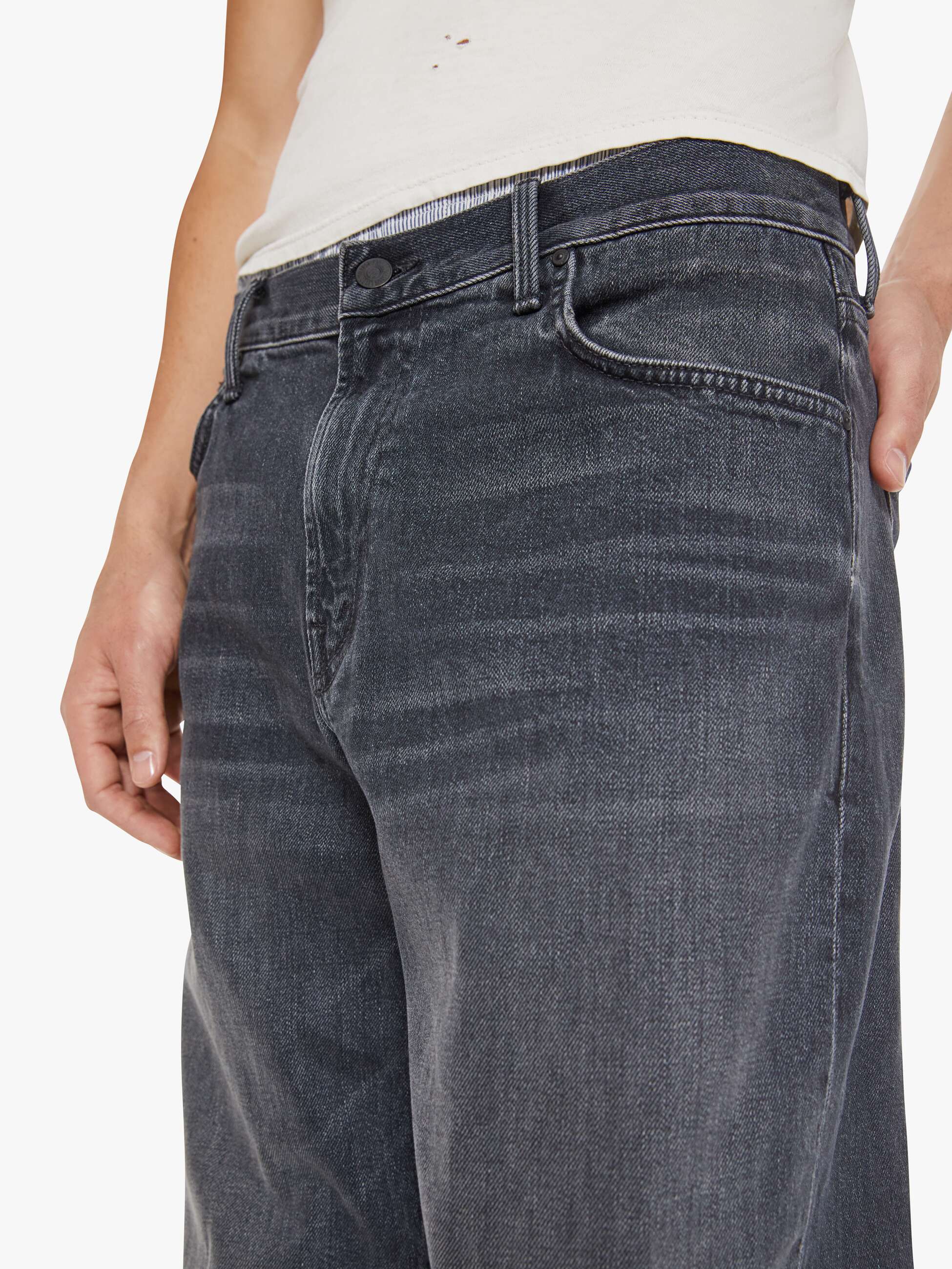 Mother The Big Shot Jeans Questionable Decisions Schwarz