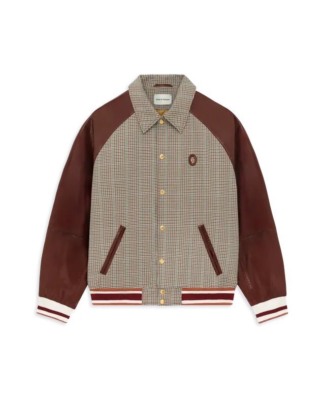 Drôle De Monsieur Veste Mix Cuir Jacke beige Leder