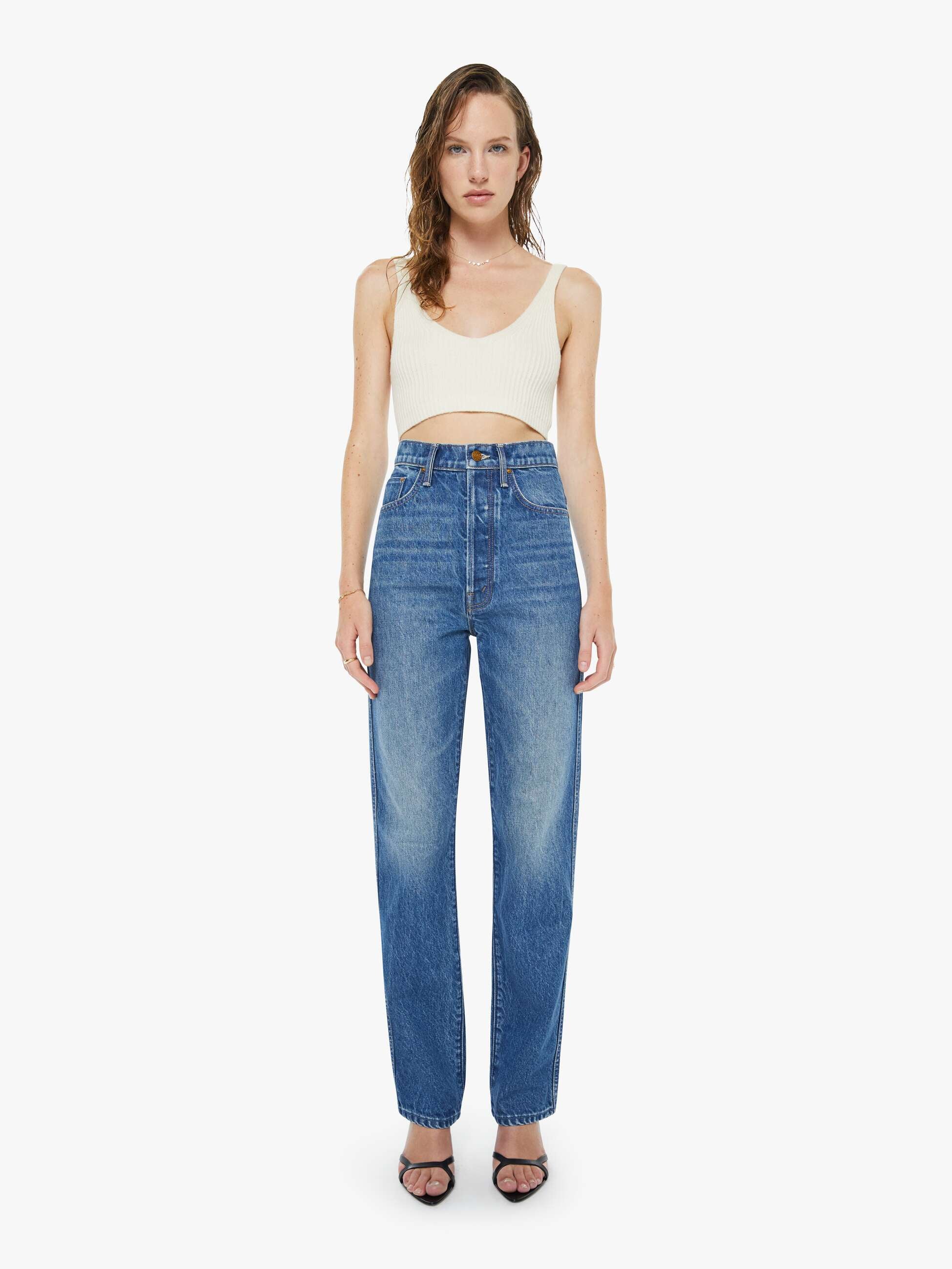 Mother Denim Snacks Tippy Top Jeans On Tap 32 Inch