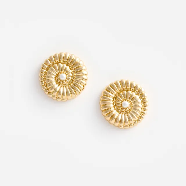 Self Portrait Gold Pearl Shell Ohrringe Gold One Size Perle